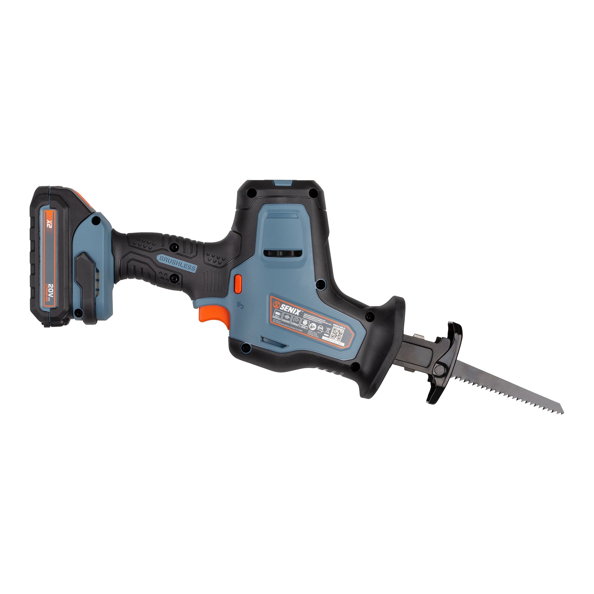 Sierra de Sable Inalámbrica Recíproca SINX X2 20 voltios 2 amperios con Velocidad Variable Brushless (Batería incluida) PSRX2-M2