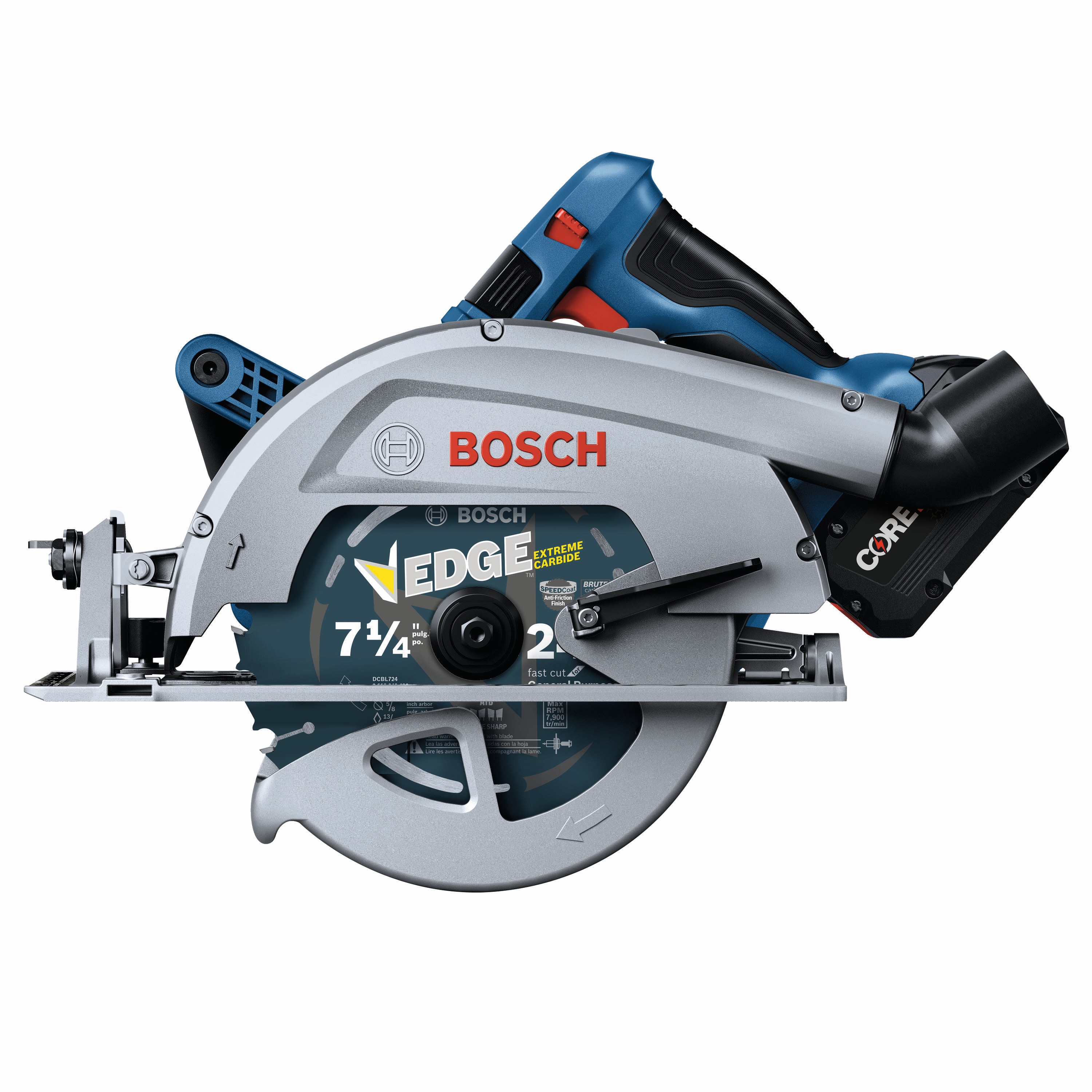 Bosch Profactor Kit de Sierra Circular Inalámbrica de 18 voltios y 8 amperes de 7-1/4 pulgadas (Batería incluida) GKS18V-26LB14