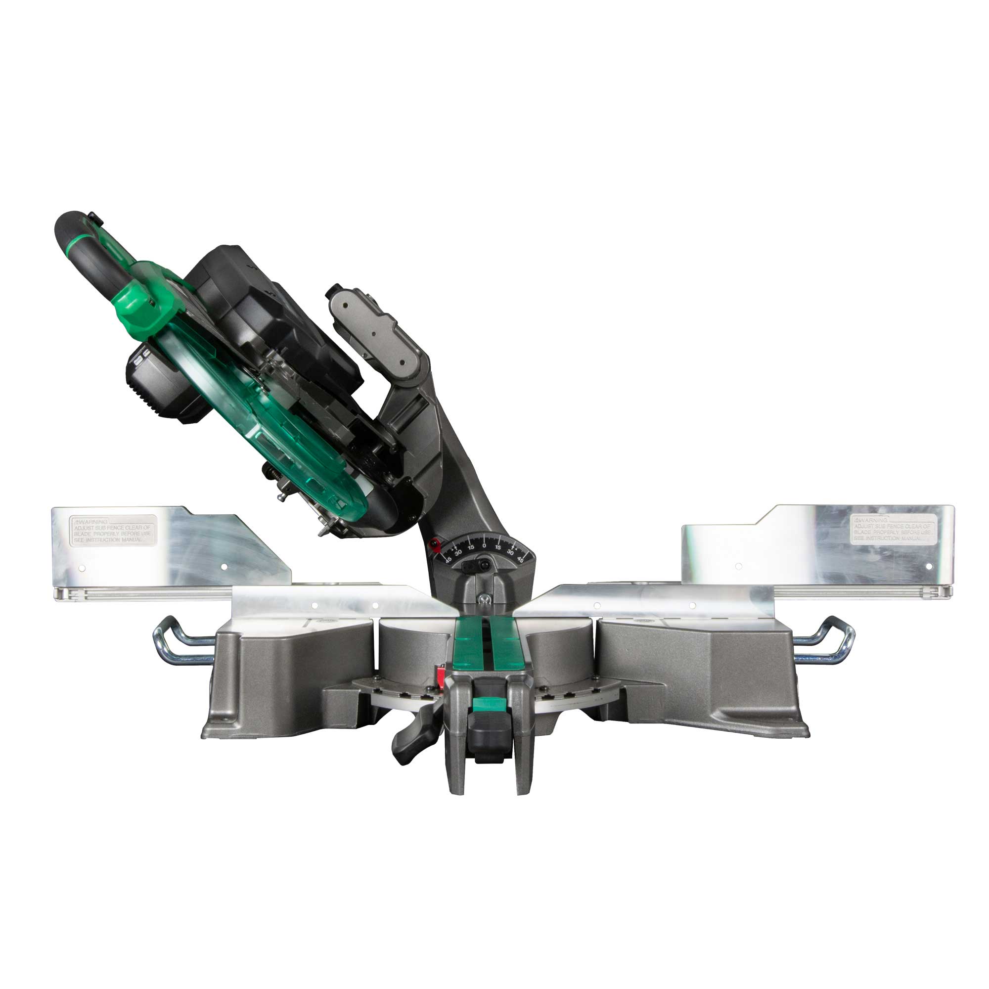 Sierra ingletadora inalámbrica de doble bisel deslizante Metabo HPT 12 pulgadas 15 amperios 36 voltios con guía láser C3612DRAQ4M