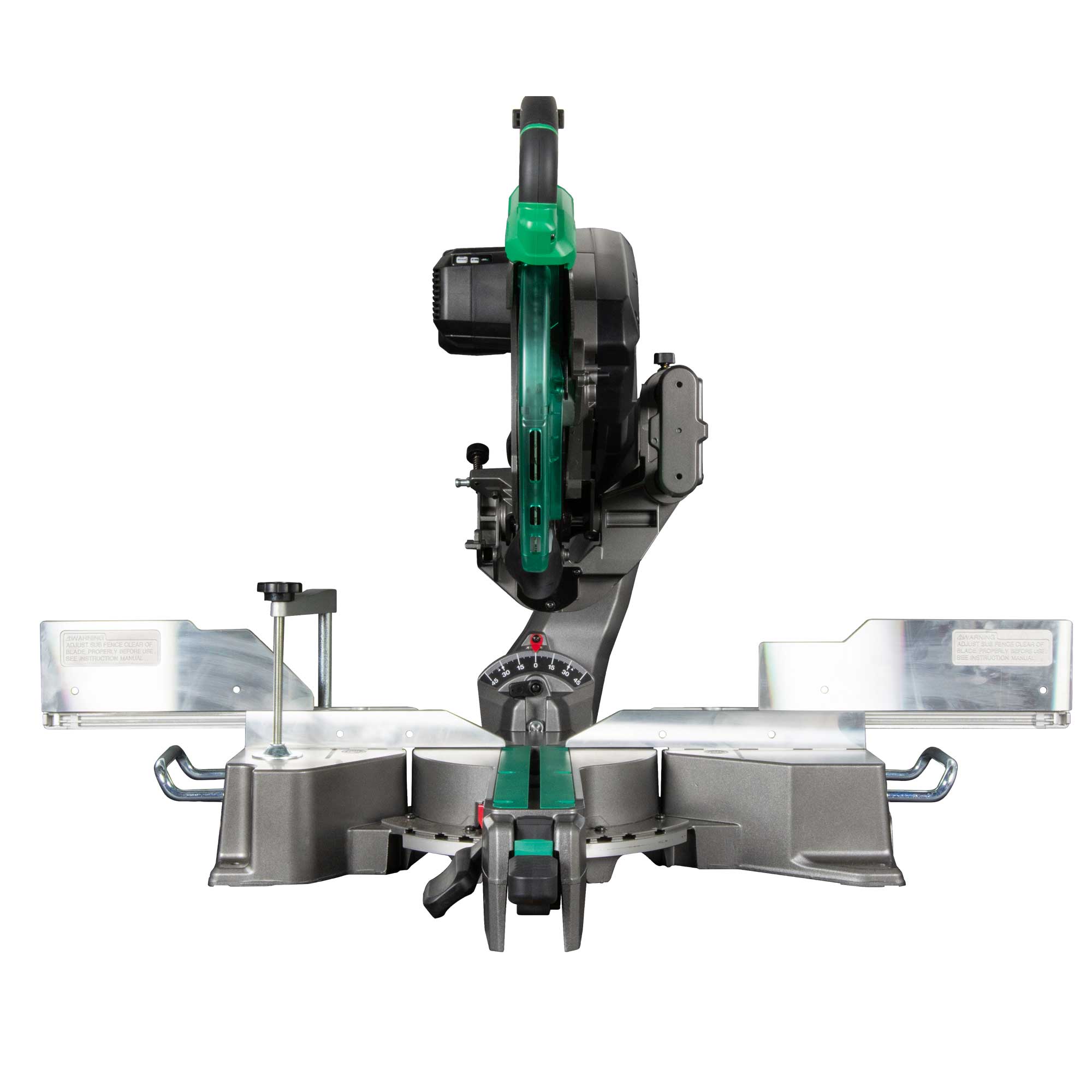 Sierra ingletadora inalámbrica de doble bisel deslizante Metabo HPT 12 pulgadas 15 amperios 36 voltios con guía láser C3612DRAQ4M
