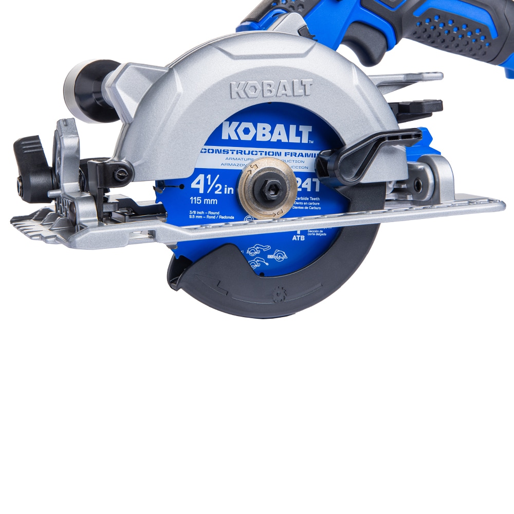 Sierra circular inalámbrica sin escobillas de 24 voltios y 4-1/2 pulgadas Kobalt KCCS 124B-03
