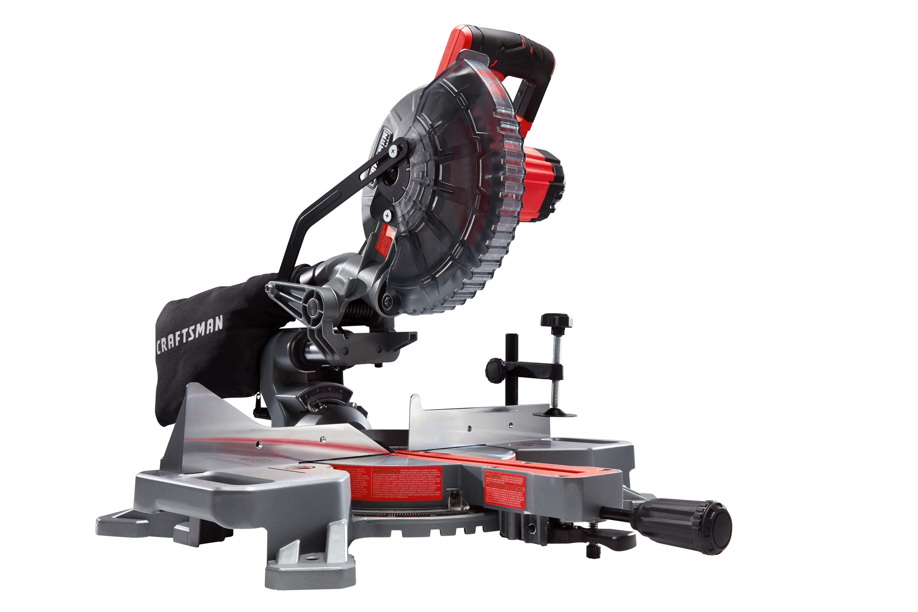 Sierra ingletadora compuesta deslizante de una sola bisel de 20 voltios máx. CRAFTSMAN V20 de 7-1/4 pulgadas (batería incluida) CMCS714M1