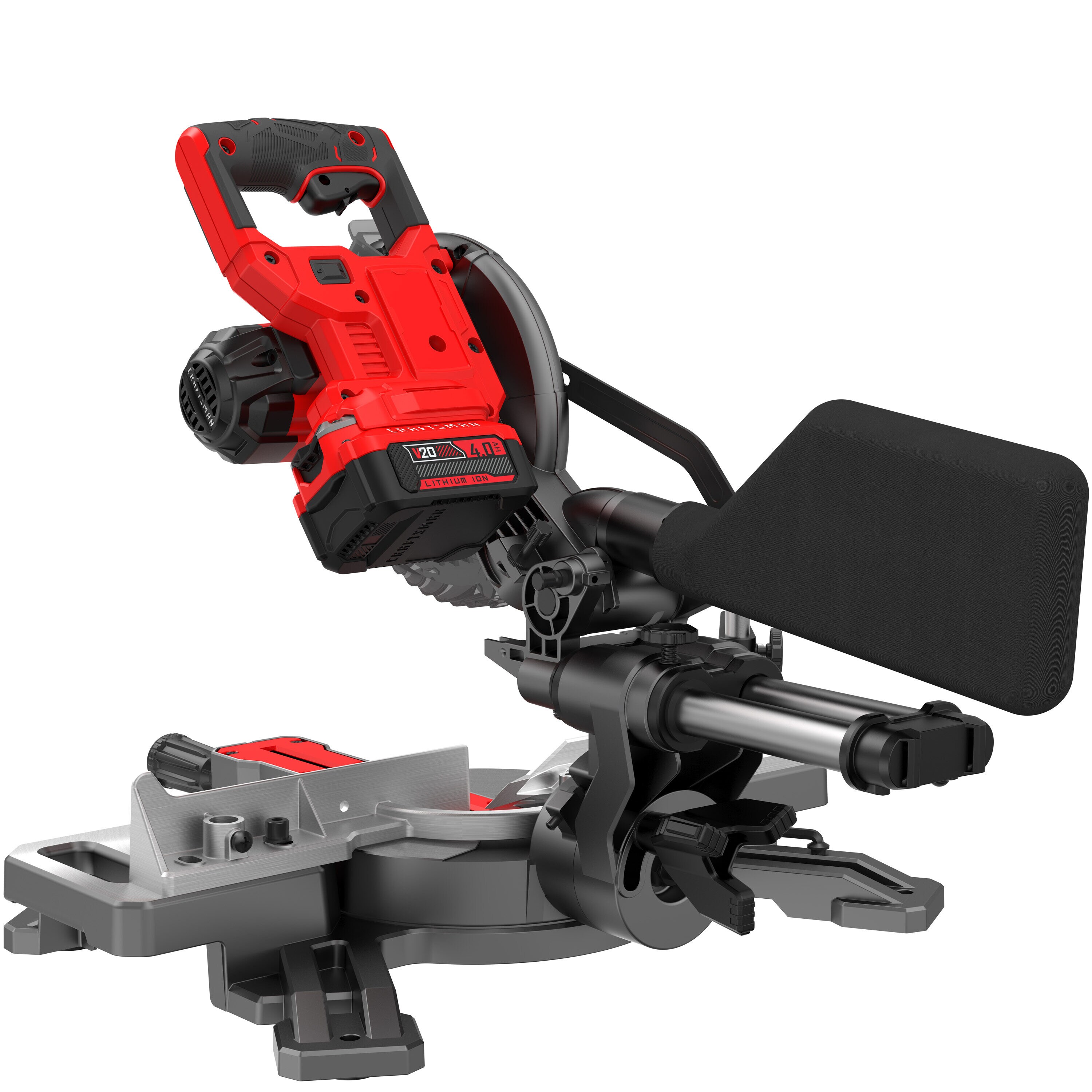 Sierra ingletadora compuesta deslizante de una sola bisel de 20 voltios máx. CRAFTSMAN V20 de 7-1/4 pulgadas (batería incluida) CMCS714M1
