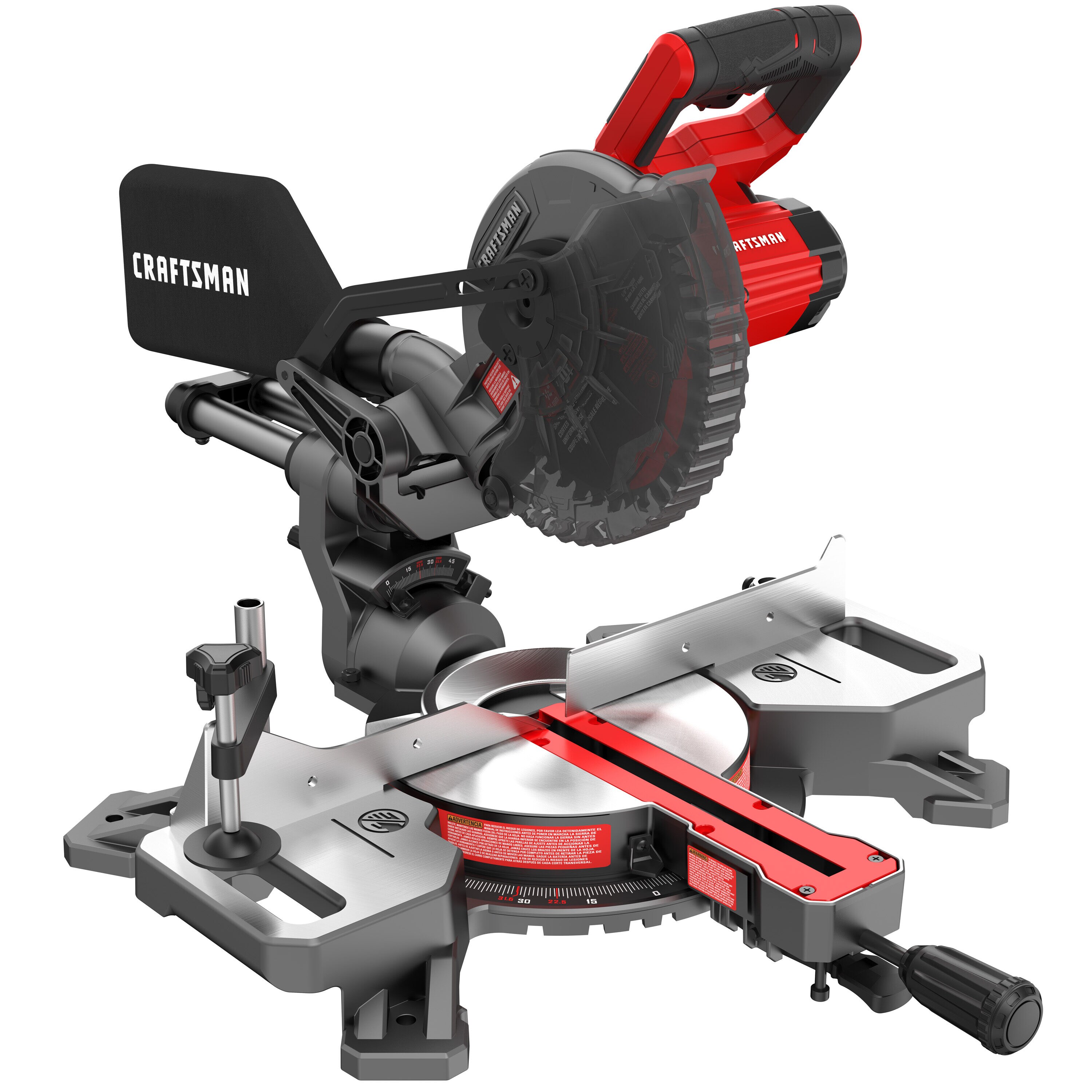 Sierra ingletadora compuesta deslizante de una sola bisel de 20 voltios máx. CRAFTSMAN V20 de 7-1/4 pulgadas (batería incluida) CMCS714M1
