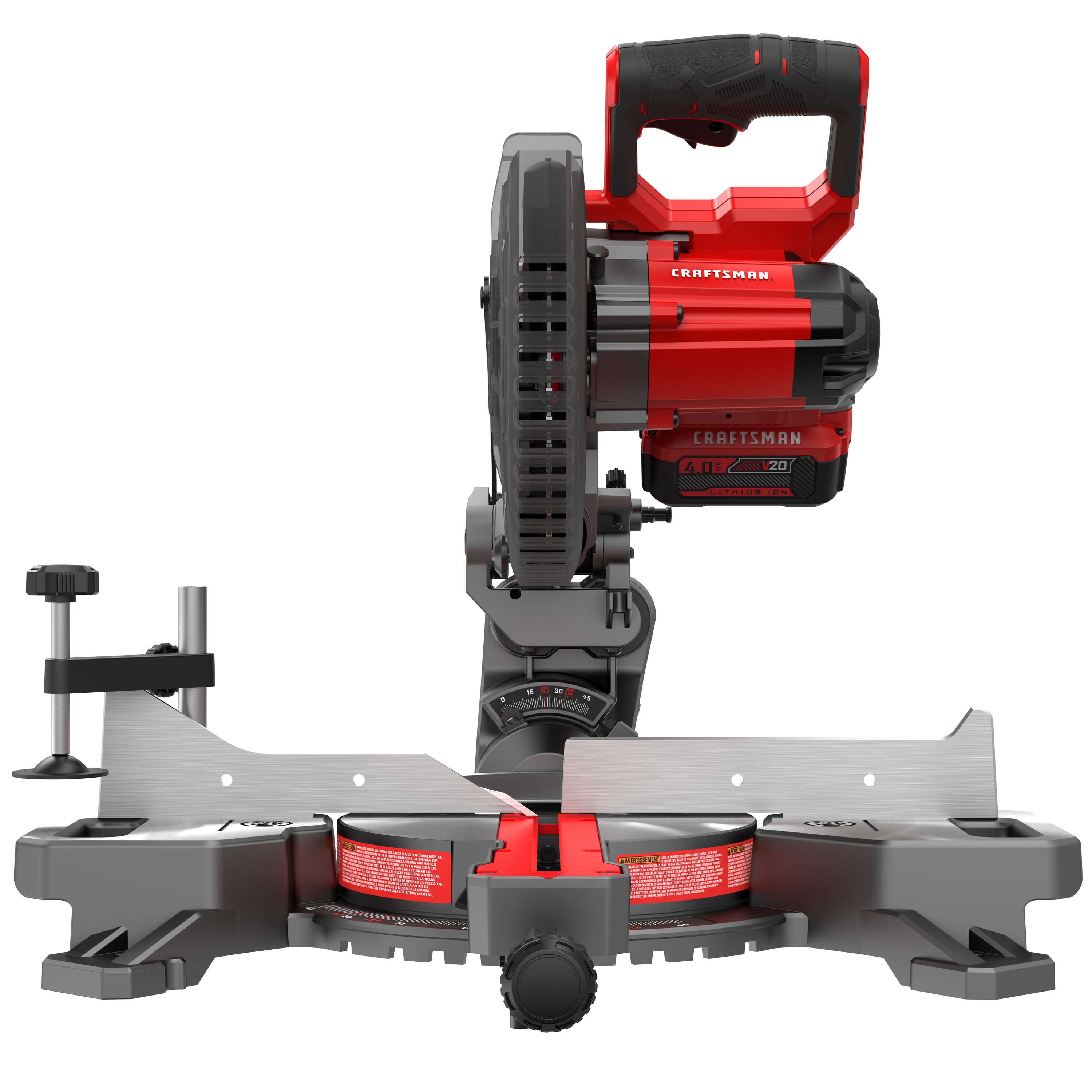 Sierra ingletadora compuesta deslizante de una sola bisel de 20 voltios máx. CRAFTSMAN V20 de 7-1/4 pulgadas (batería incluida) CMCS714M1