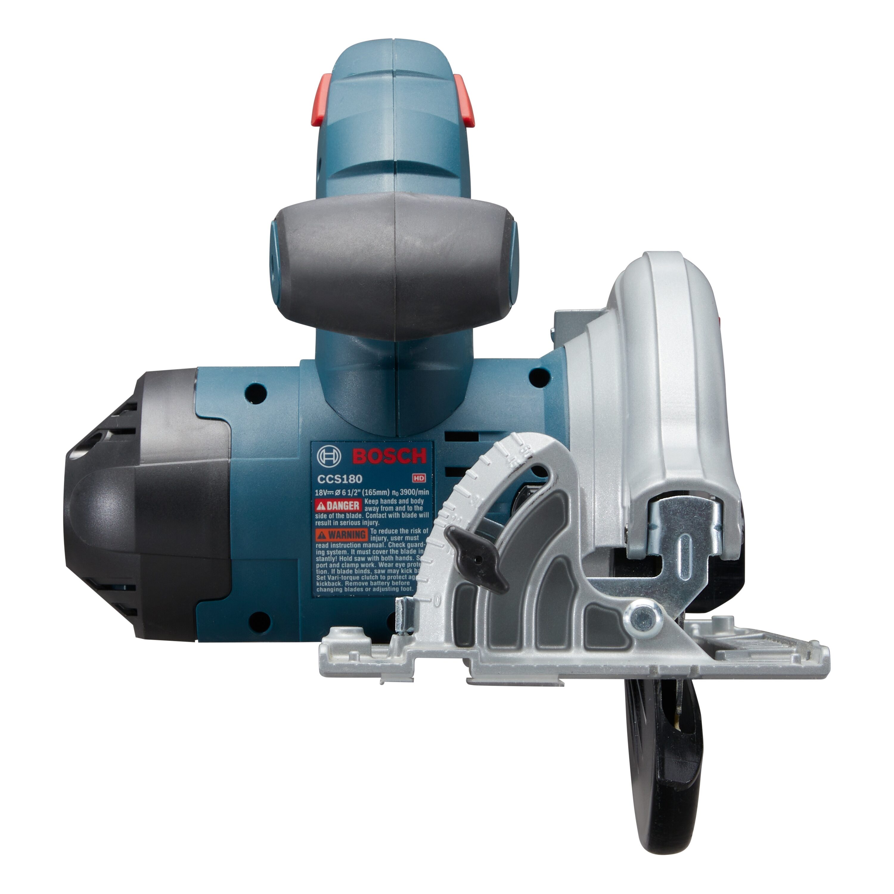 Sierra circular inalámbrica Bosch de 18 voltios con batería de 2 amperios y 6-1/2 pulgadas CCS180B