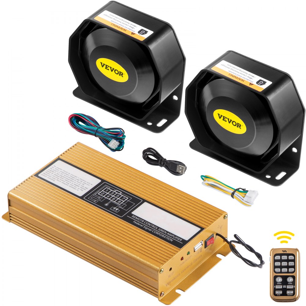 400W 8 Sound Loud Car Warning Alarm Police Fire Horn PA Speaker MIC System - 400WCZHHQLZLB0001V0