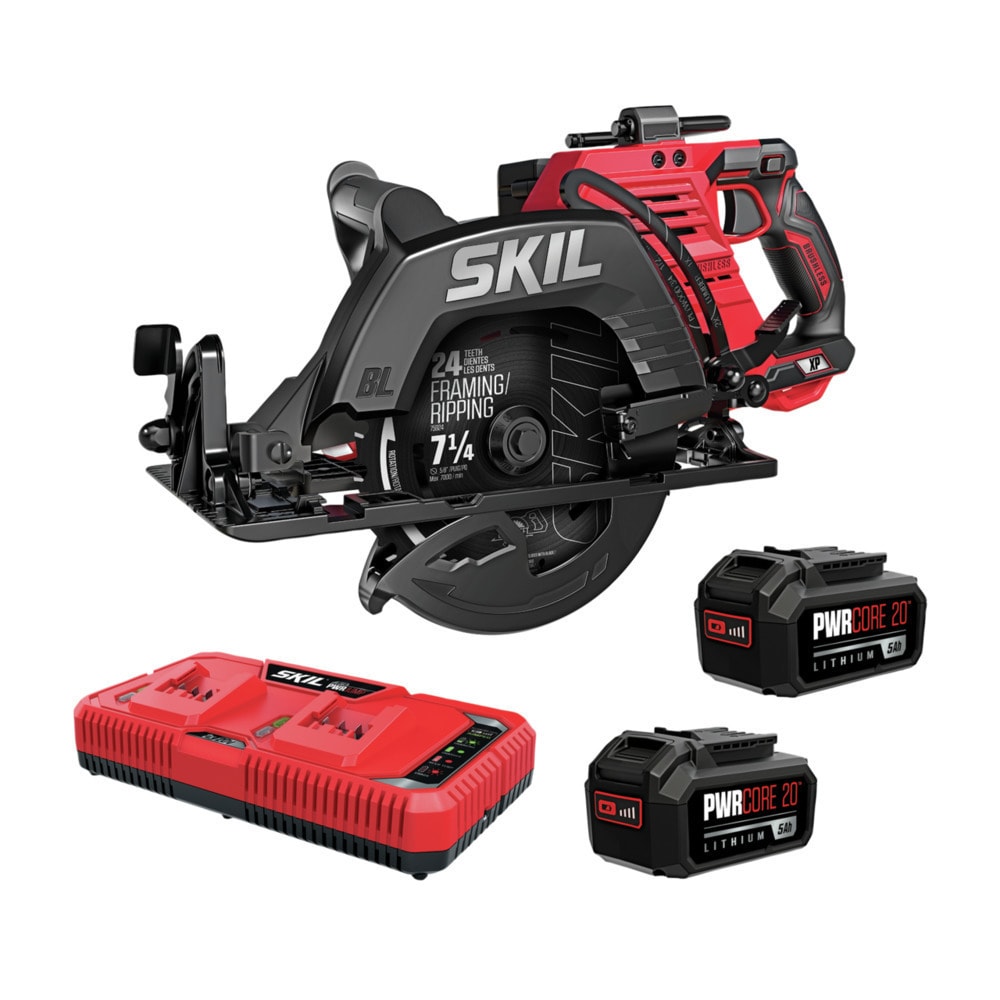 Kit de sierra circular inalámbrica SKIL de 20 voltios y 7-1/4 pulgadas (Batería incluida) CR5429B-20