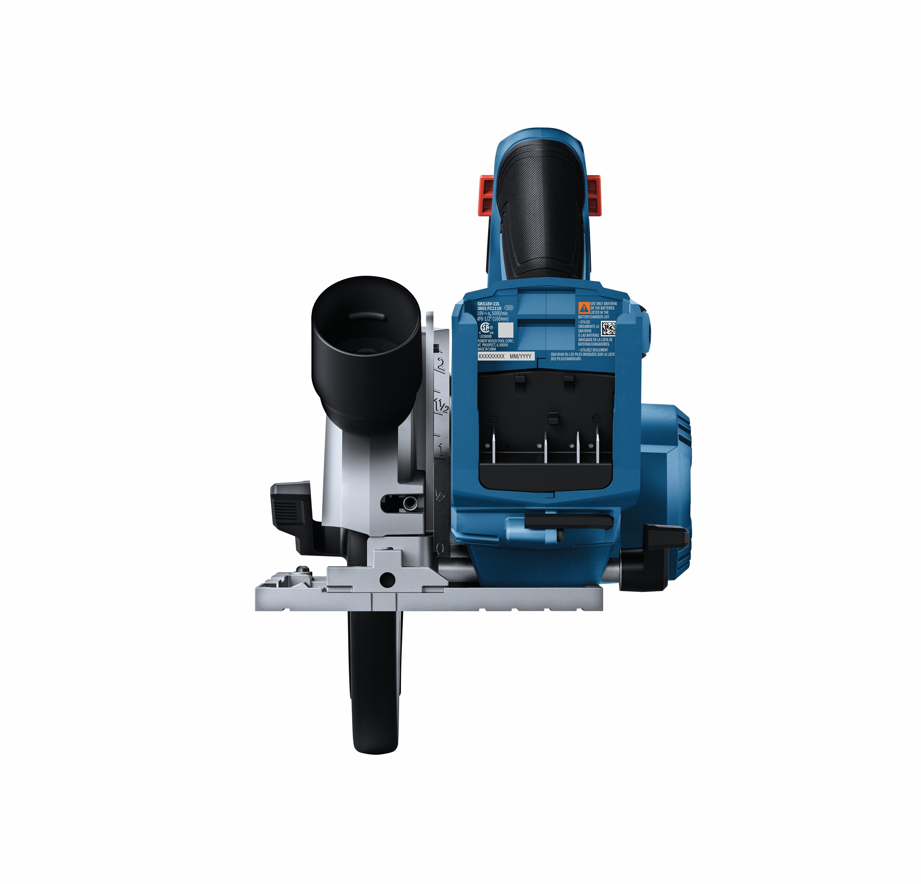 Sierra circular inalámbrica sin escobillas Bosch de 18 voltios y 6-1/2 pulgadas GKS18V-22LN