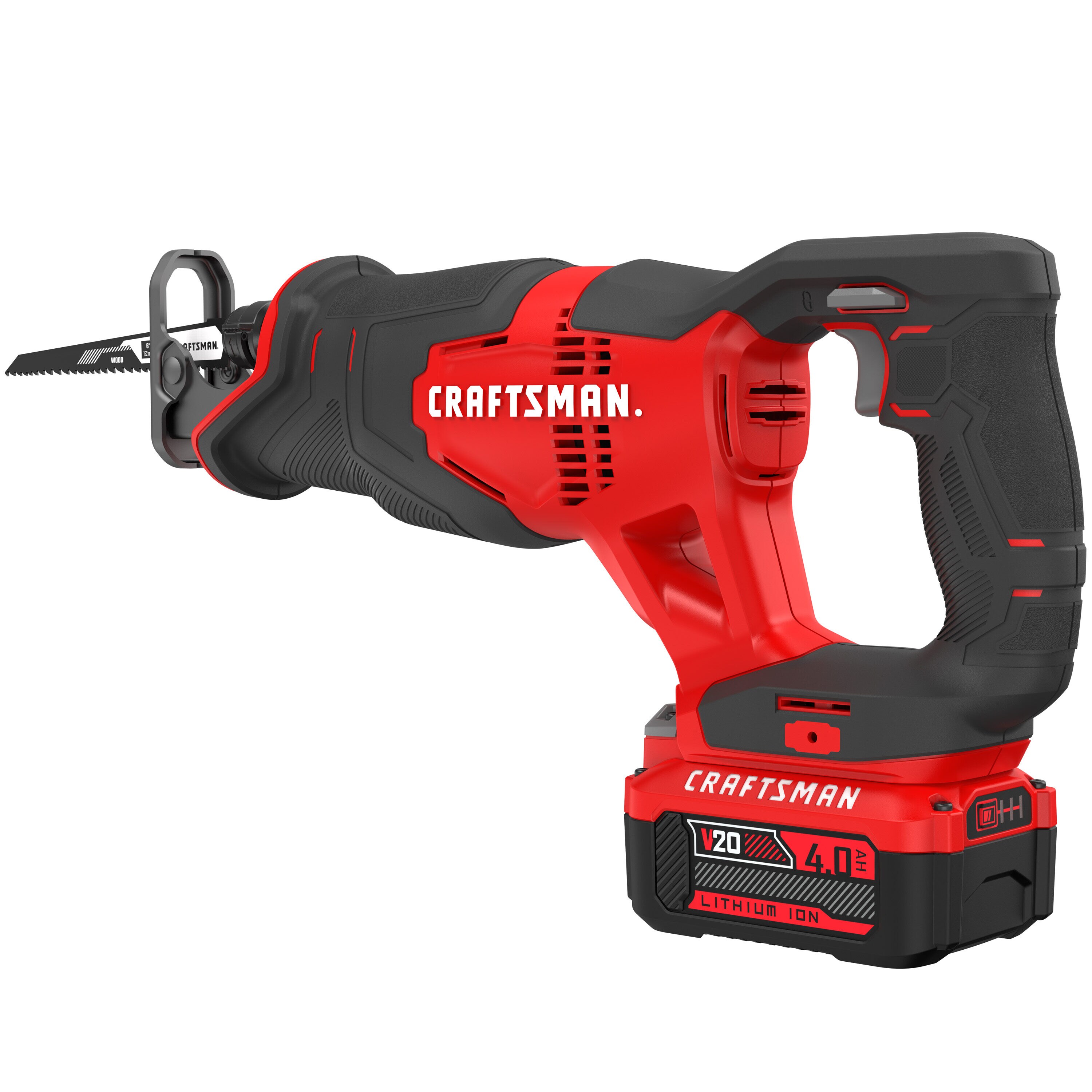 Sierra reciproca inalámbrica variable de velocidad máxima de 20 voltios CRAFTSMAN V20 (batería incluida) CMCS300M1