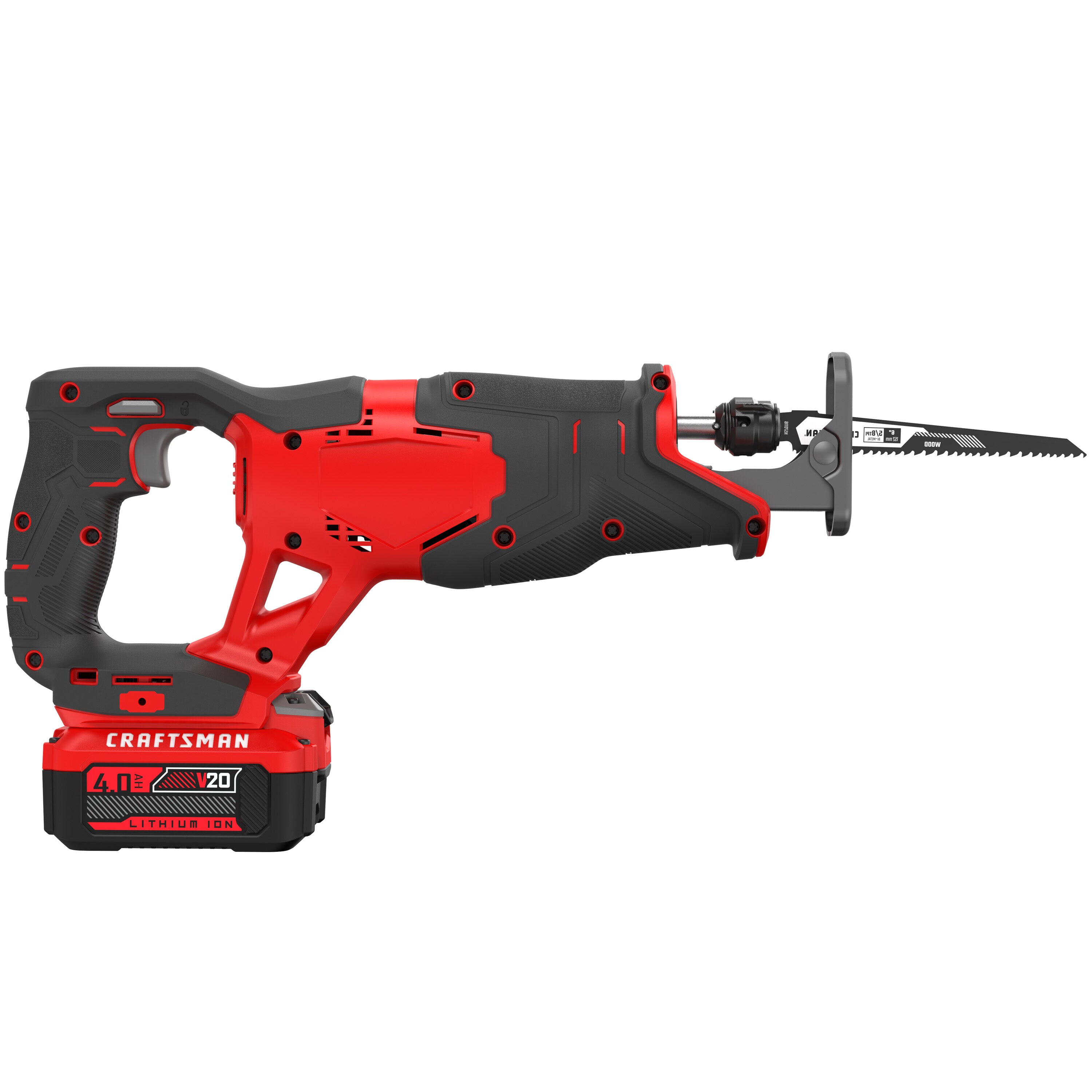 Sierra reciproca inalámbrica variable de velocidad máxima de 20 voltios CRAFTSMAN V20 (batería incluida) CMCS300M1