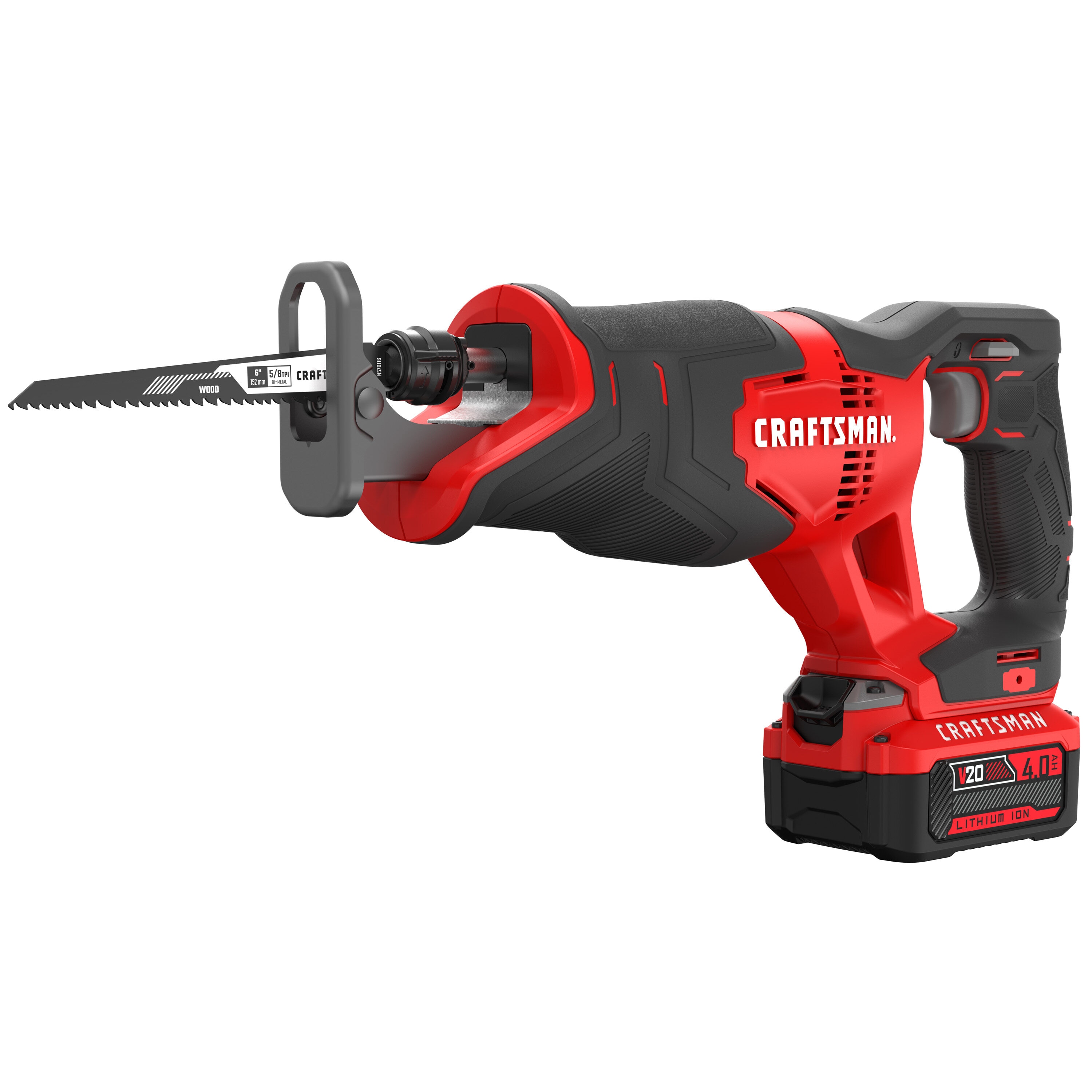 Sierra reciproca inalámbrica variable de velocidad máxima de 20 voltios CRAFTSMAN V20 (batería incluida) CMCS300M1