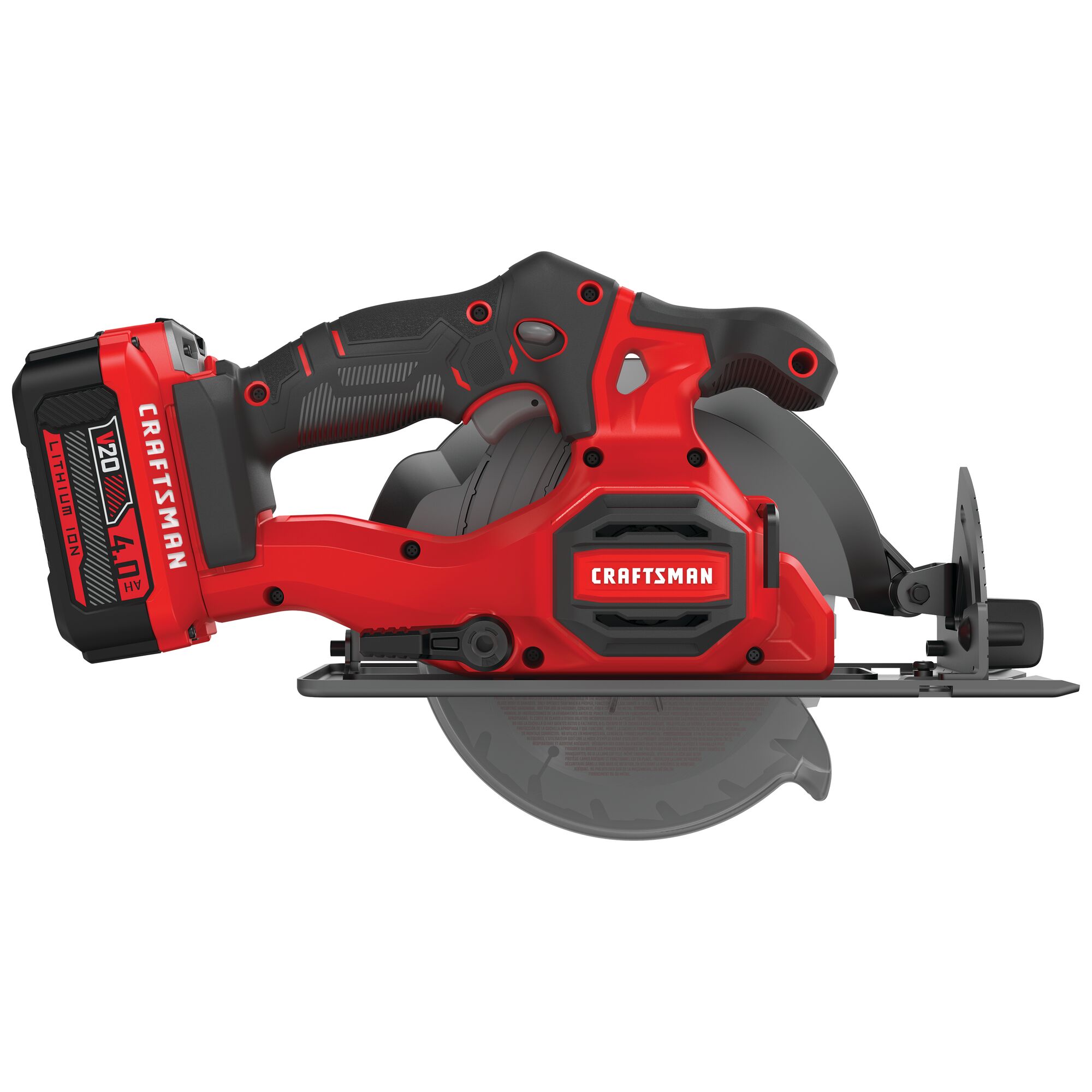 Sierra circular inalámbrica CRAFTSMAN V20 de 20 voltios, 6-1/2 pulgadas (batería incluida) CMCS500M1