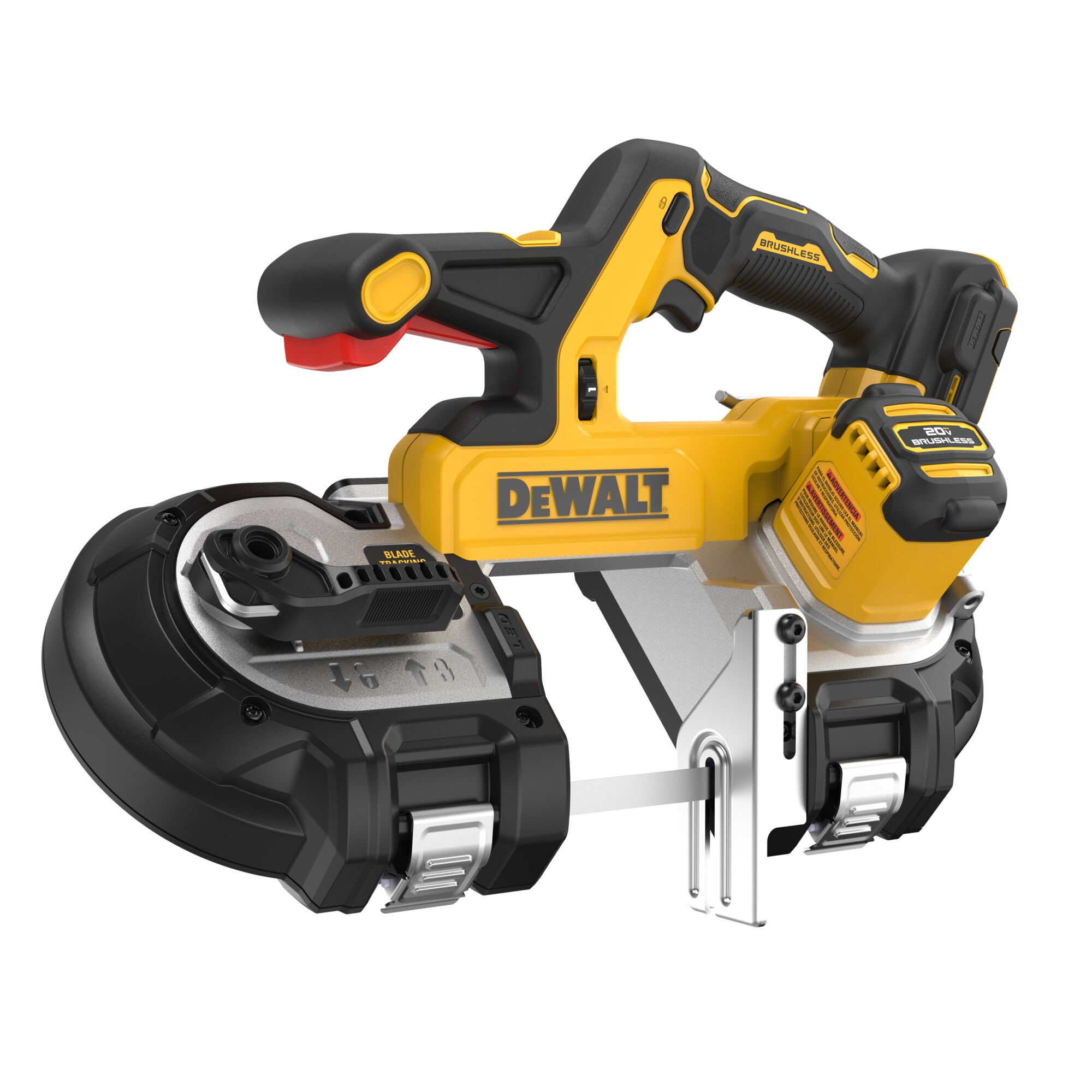 Sierra de cinta portátil DEWALT de 20 voltios con hoja de 3.375 pulgadas (batería no incluida) DCS379B