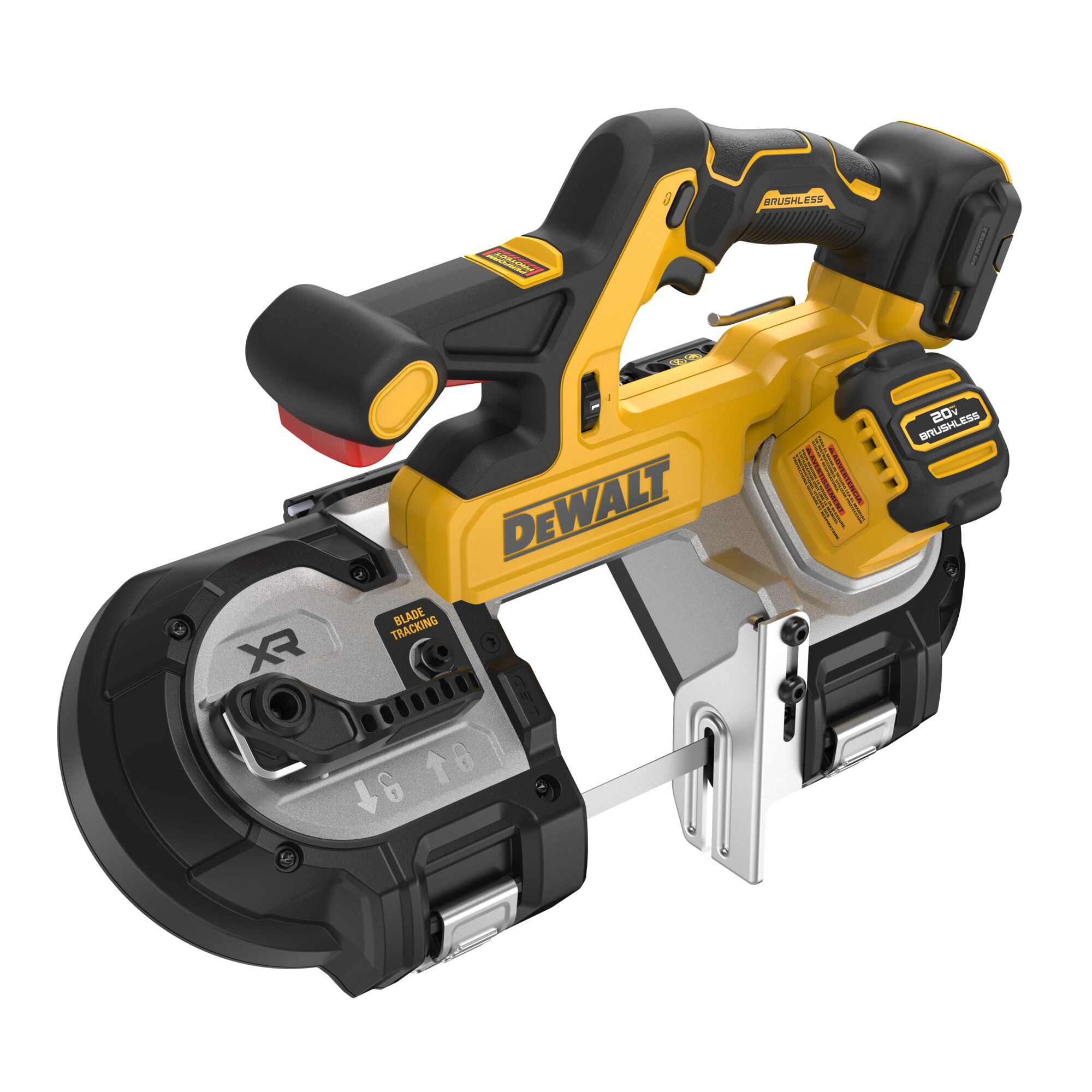 Sierra de cinta portátil DEWALT de 20 voltios con hoja de 3.375 pulgadas (batería no incluida) DCS379B