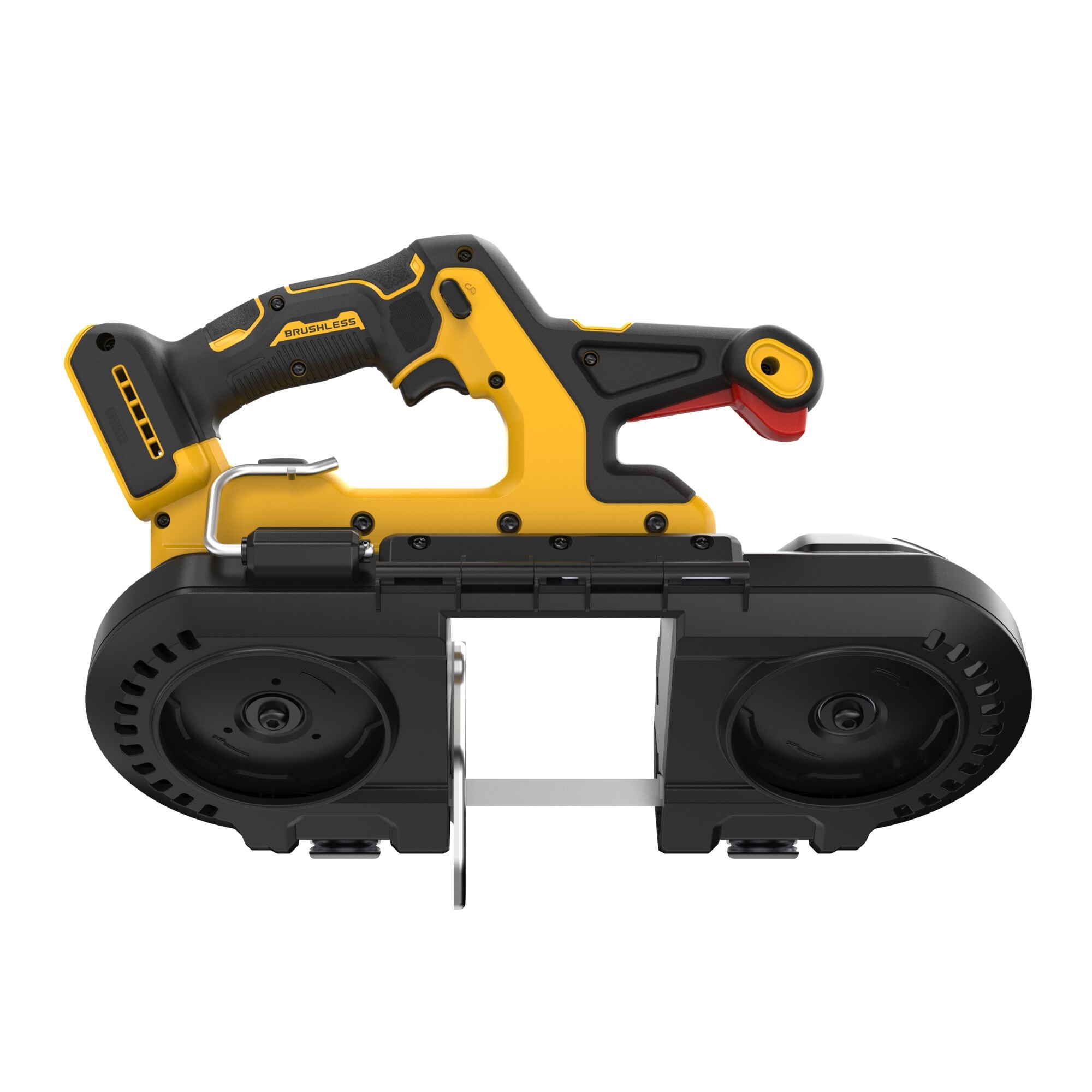 Sierra de cinta portátil DEWALT de 20 voltios con hoja de 3.375 pulgadas (batería no incluida) DCS379B