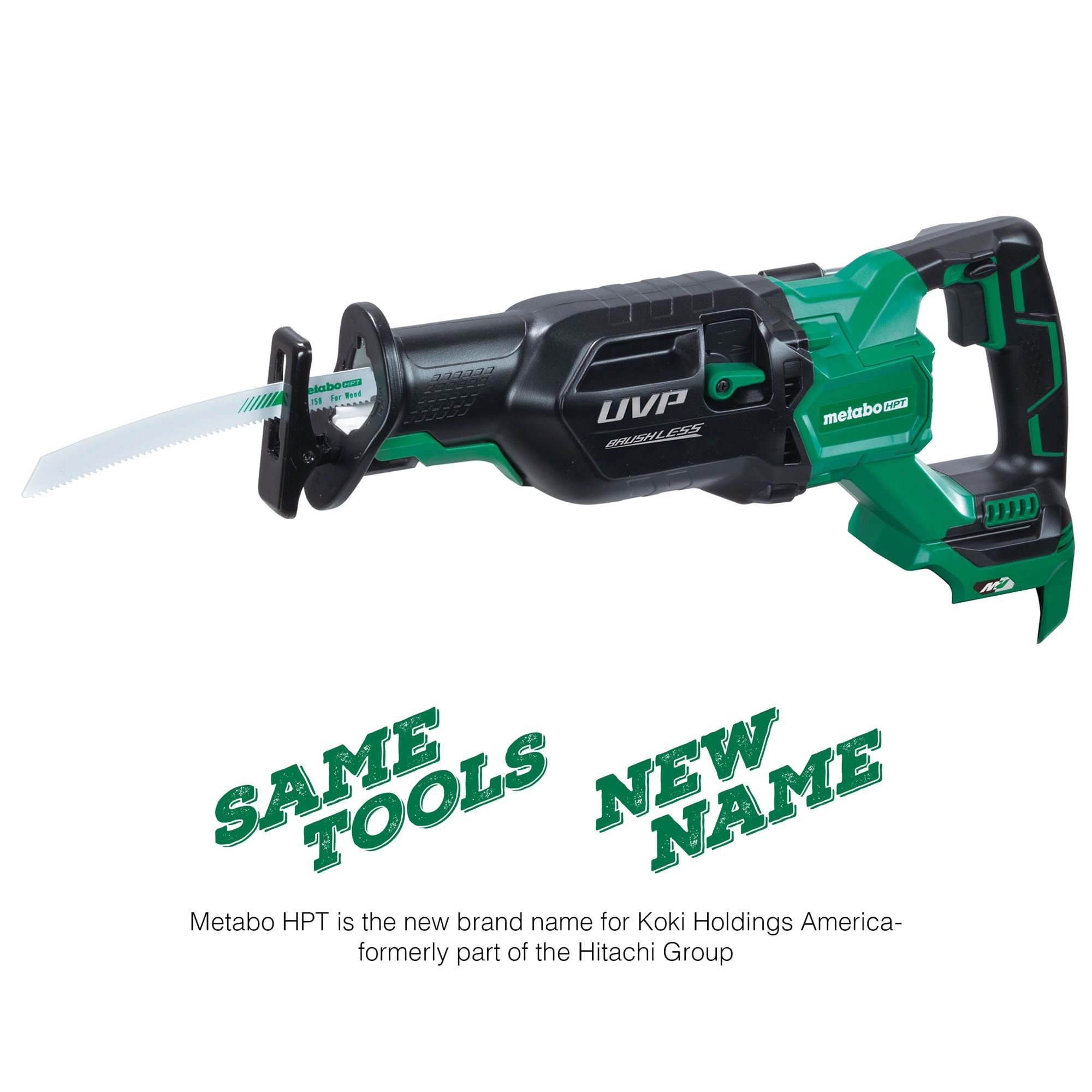 Sierra sable inalámbrica Metabo HPT MultiVolt de 36 voltios con velocidad variable y capacidad híbrida sin escobillas CR36DAQ4M