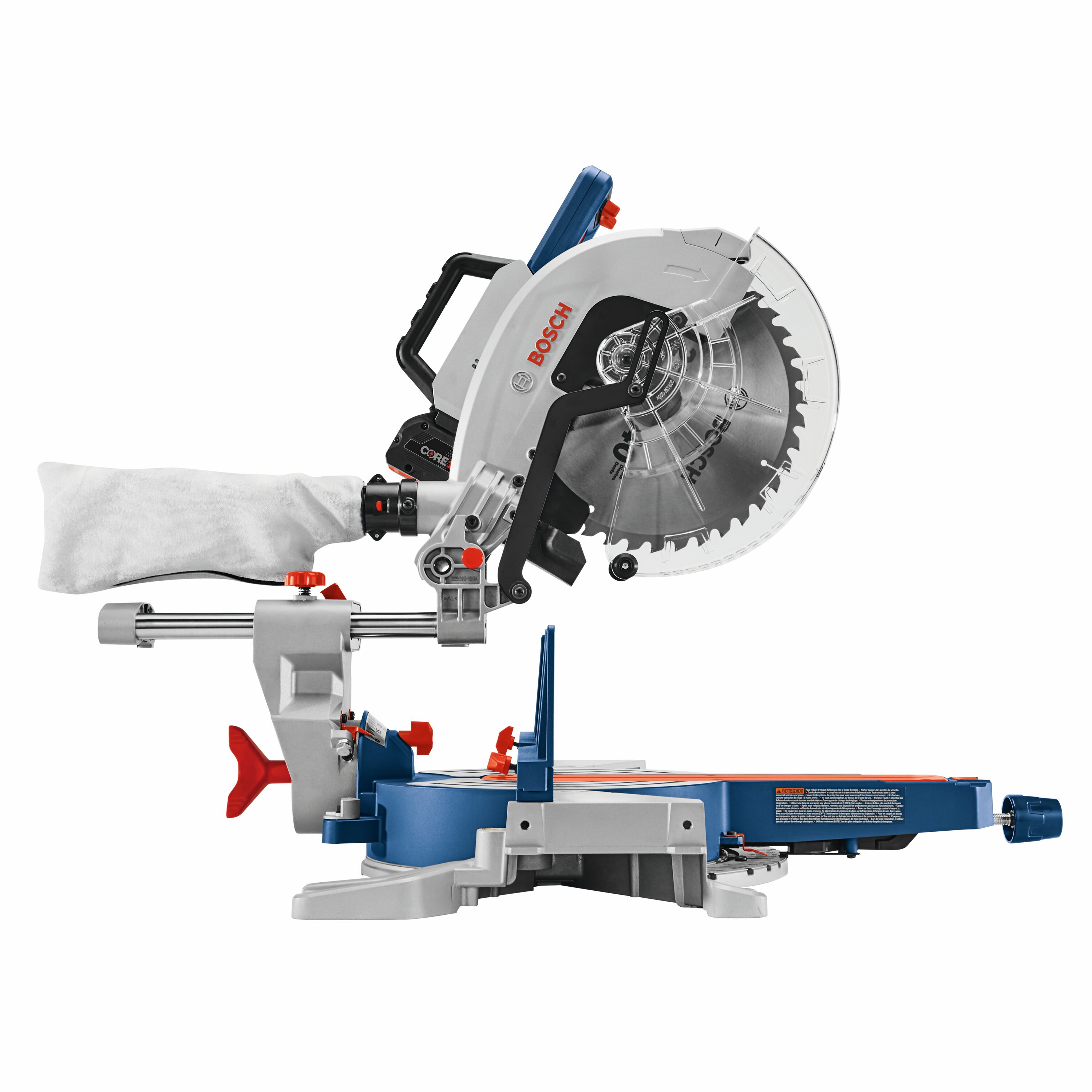 Sierra ingleteadora deslizante inalámbrica Bosch GCM18V-12SDN de doble bisel de 18 voltios de 12 pulgadas
