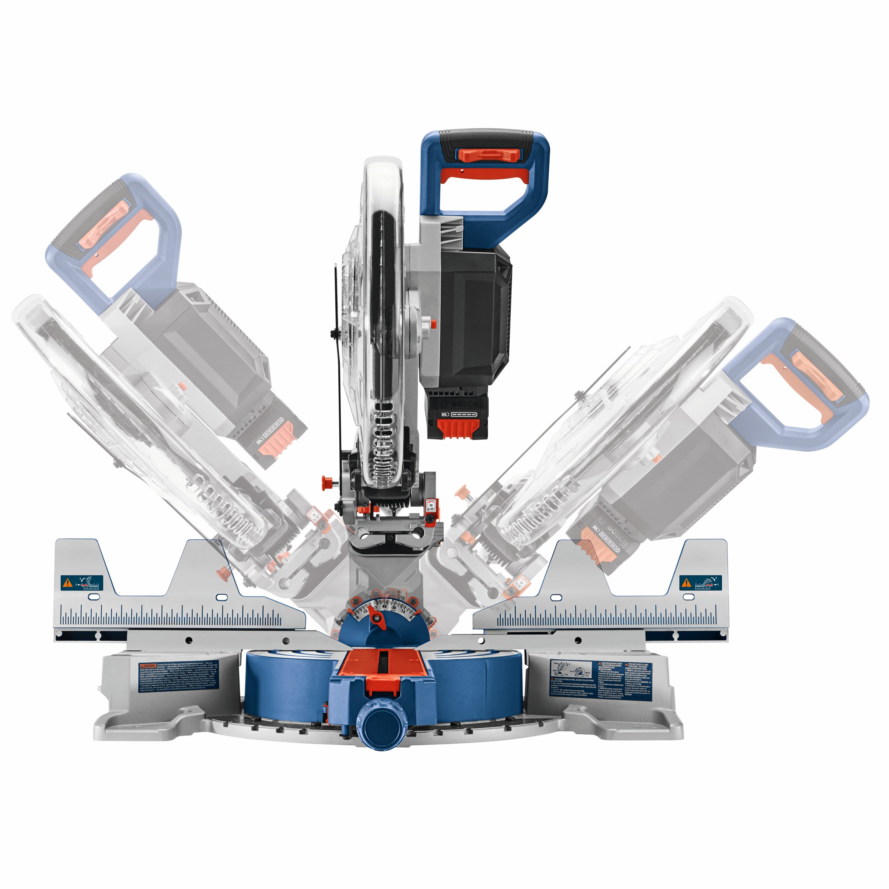 Sierra ingleteadora deslizante inalámbrica Bosch GCM18V-12SDN de doble bisel de 18 voltios de 12 pulgadas