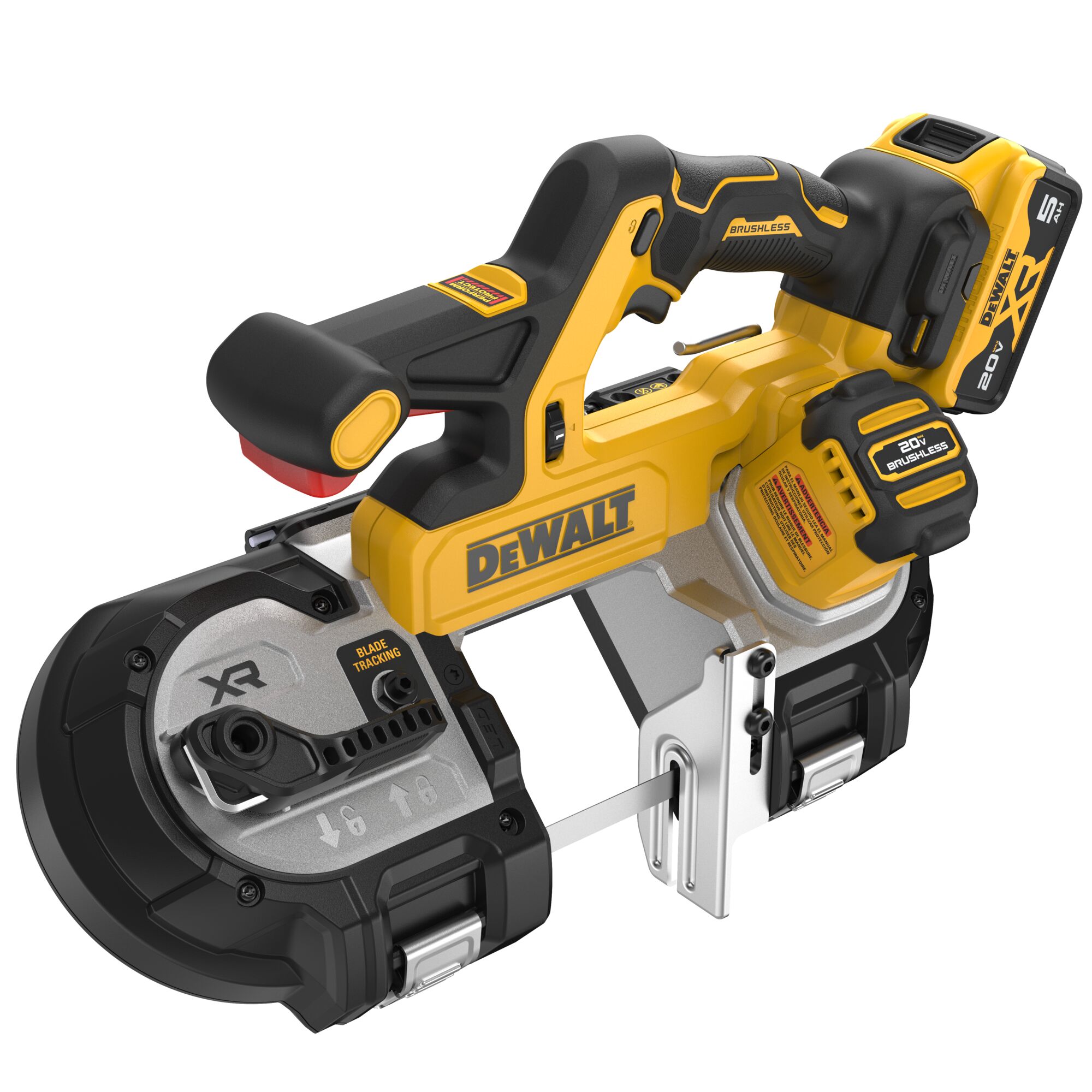 Sierra de cinta portátil DEWALT 20 voltios 3.375 pulgadas (Batería incluida) DCS379P1
