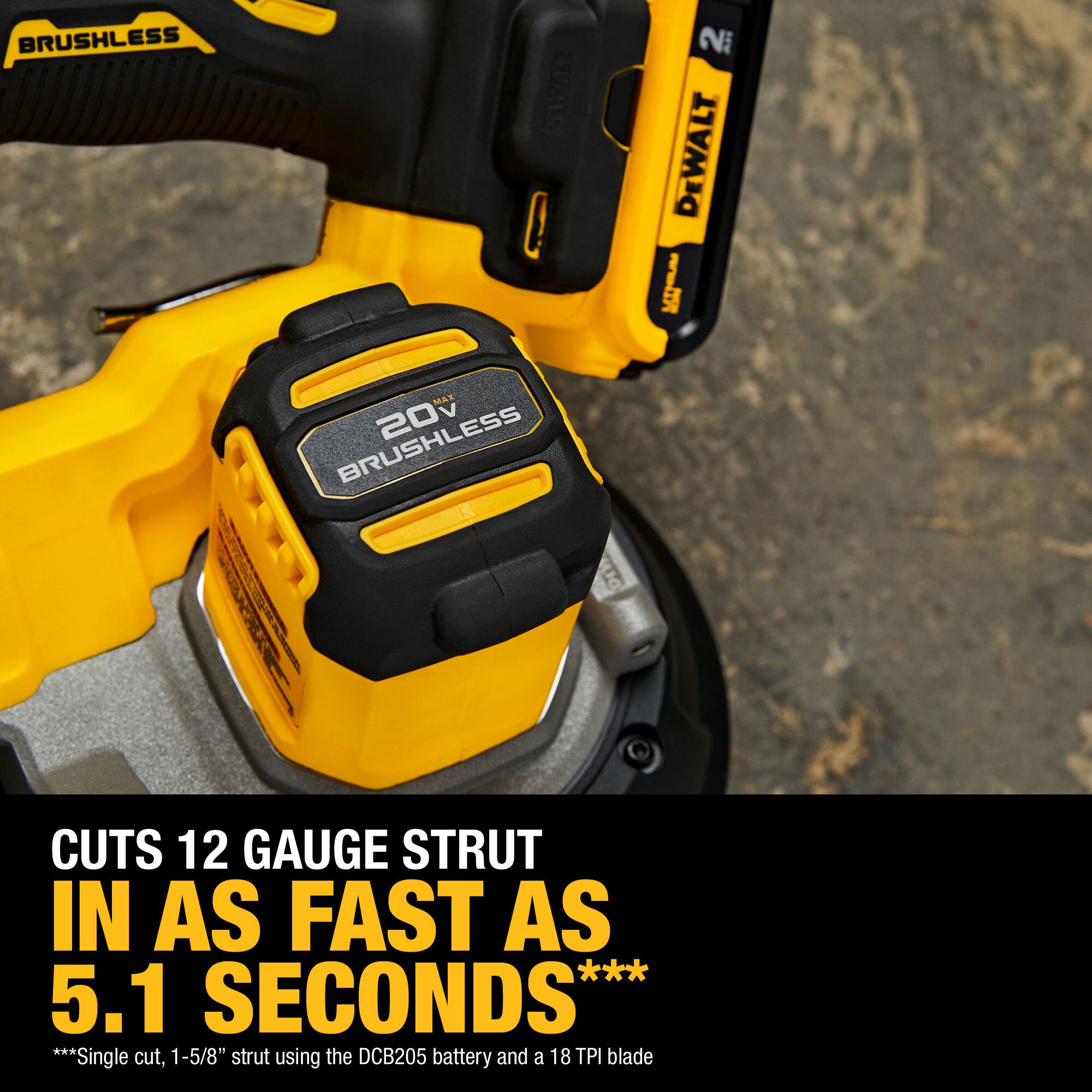 Sierra de cinta portátil DEWALT 20 voltios 3.375 pulgadas (Batería incluida) DCS379P1