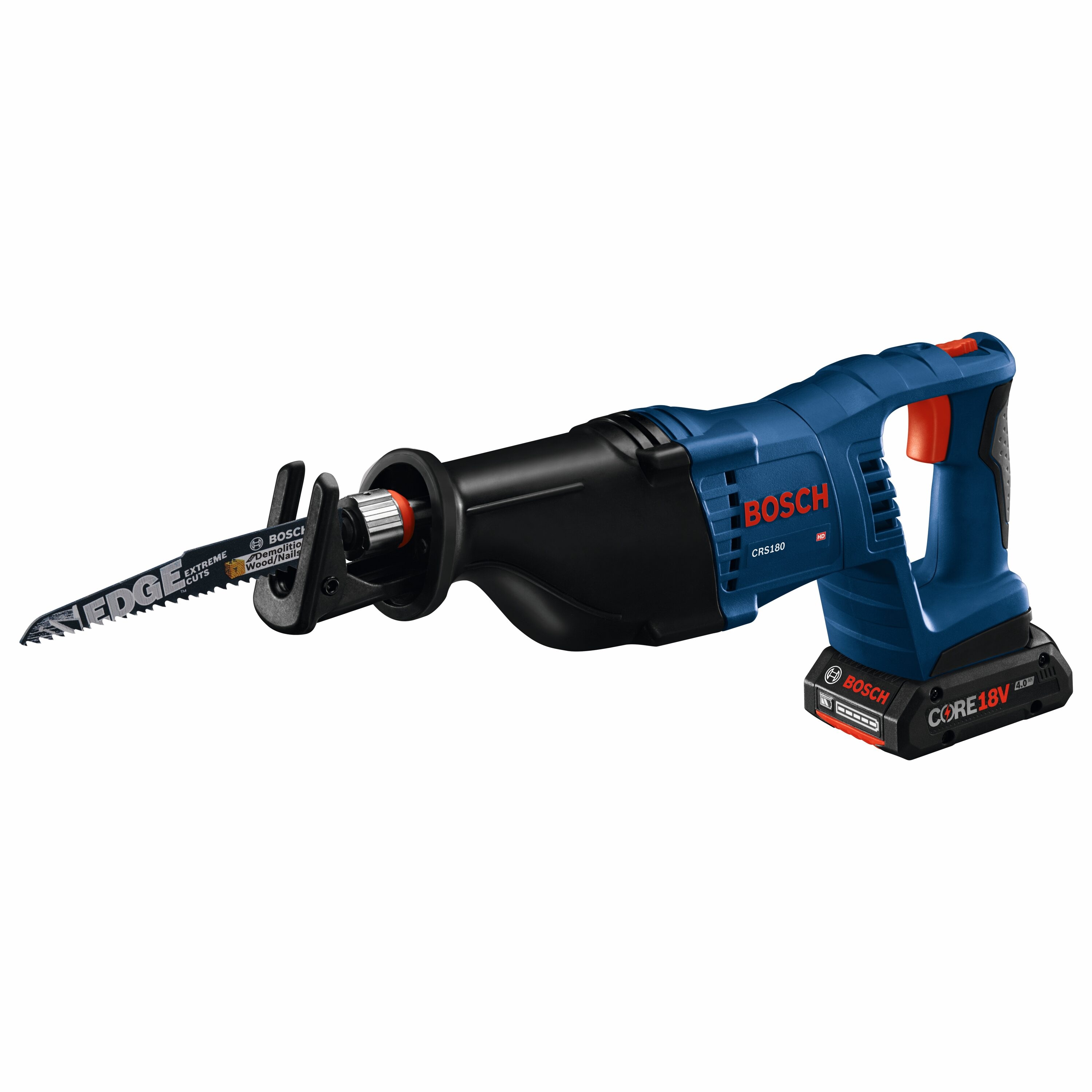 Sierra reciproca inalámbrica Bosch de 18 voltios y 4 amperios con velocidad variable (batería incluida) modelo CRS180-B15