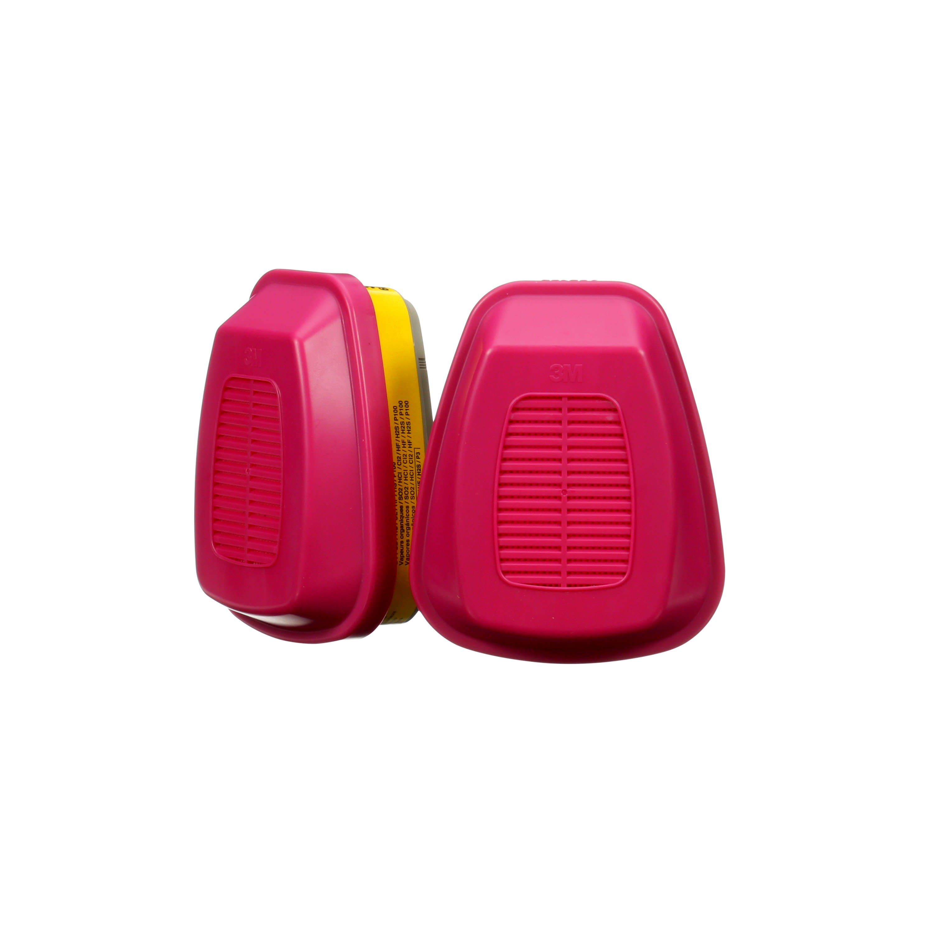 Respirador desechable químico P100 rosa reutilizable de 3M en pack de 2 unidades 60923HB1-C