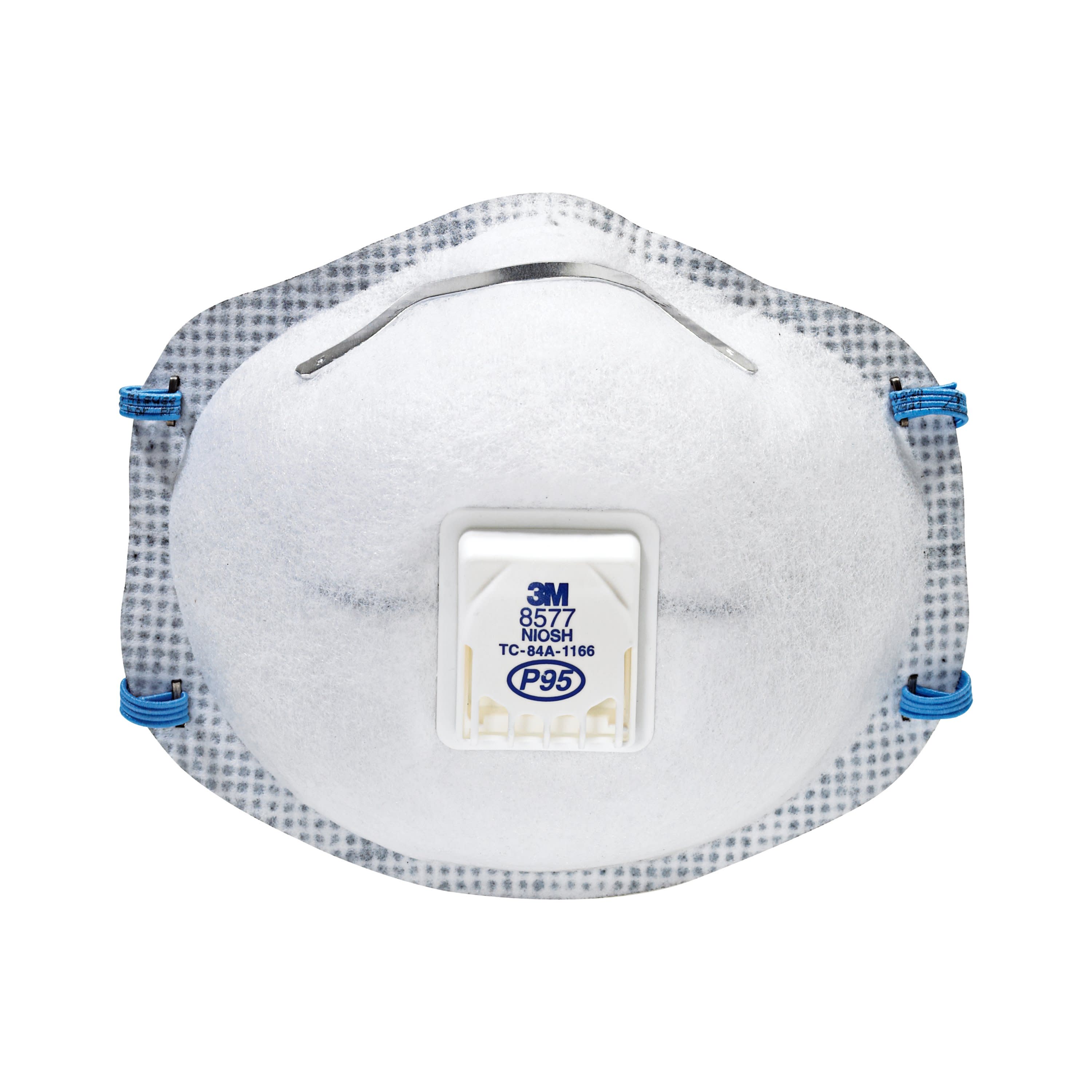 Respirador desechable multiusos blanco P95 de 3M, paquete doble 8577CA1-C