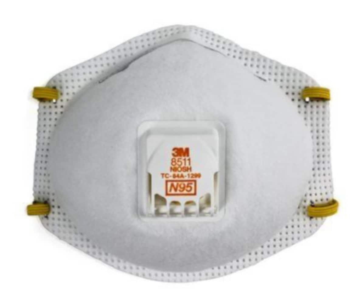 Tapabocas de seguridad desechable N100 para lijado y fibra de vidrio en blanco, paquete de 10 unidades 895077 de 3M