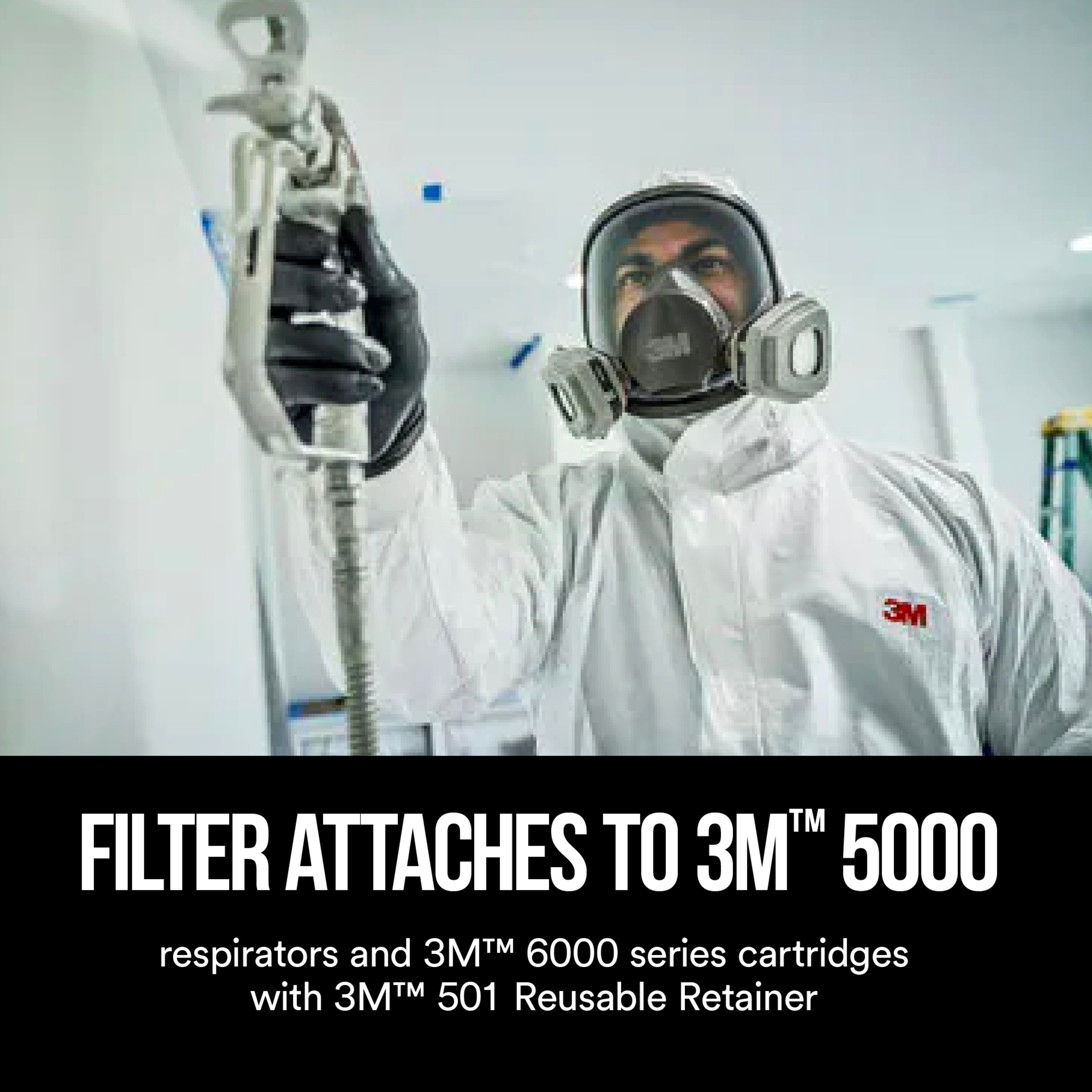 Paquete de 6 Cartuchos/Filtros Desechables Blancos para Pintura P95 de 3M