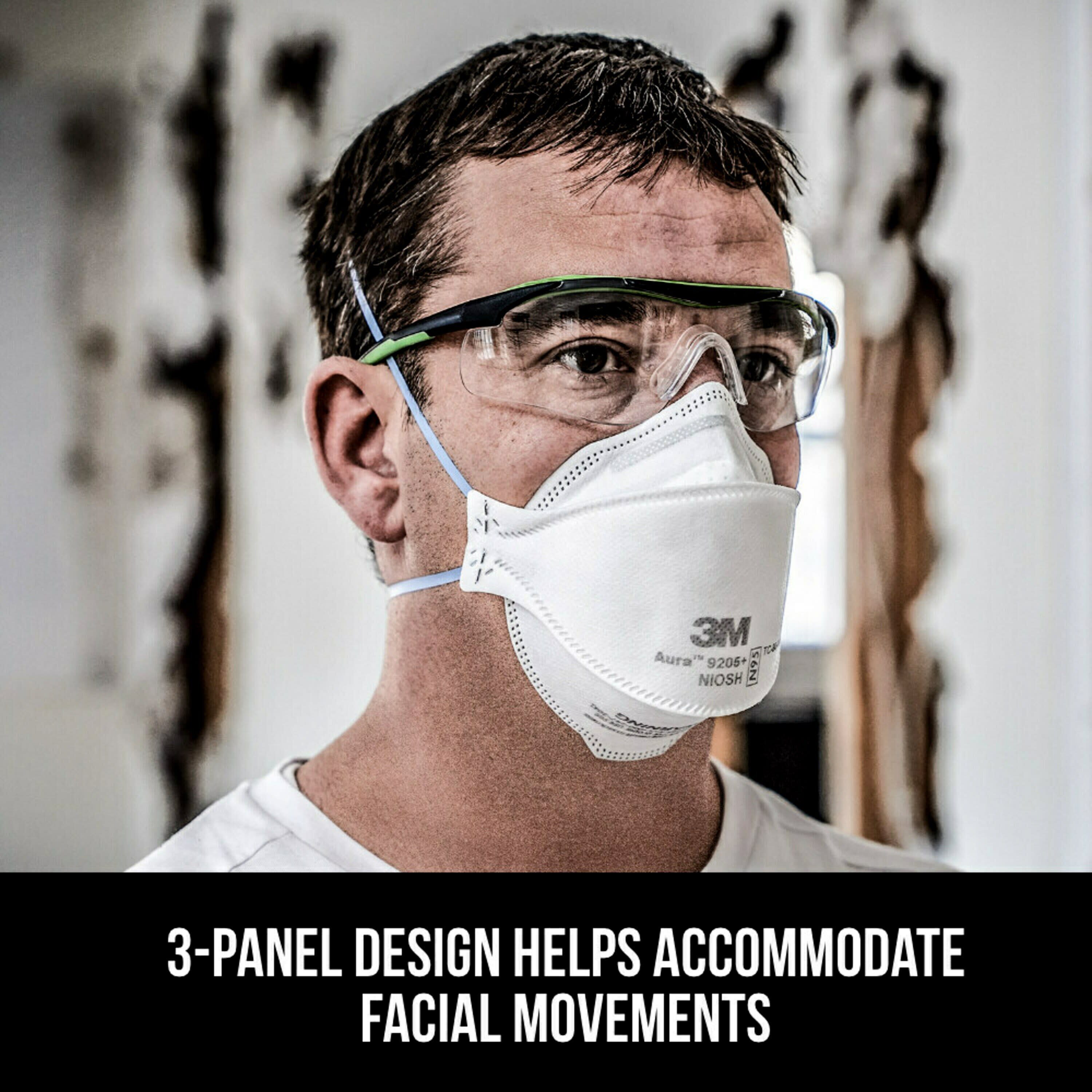 Respirador desechable blanco para pintura N95 de 3M - Paquete de 3