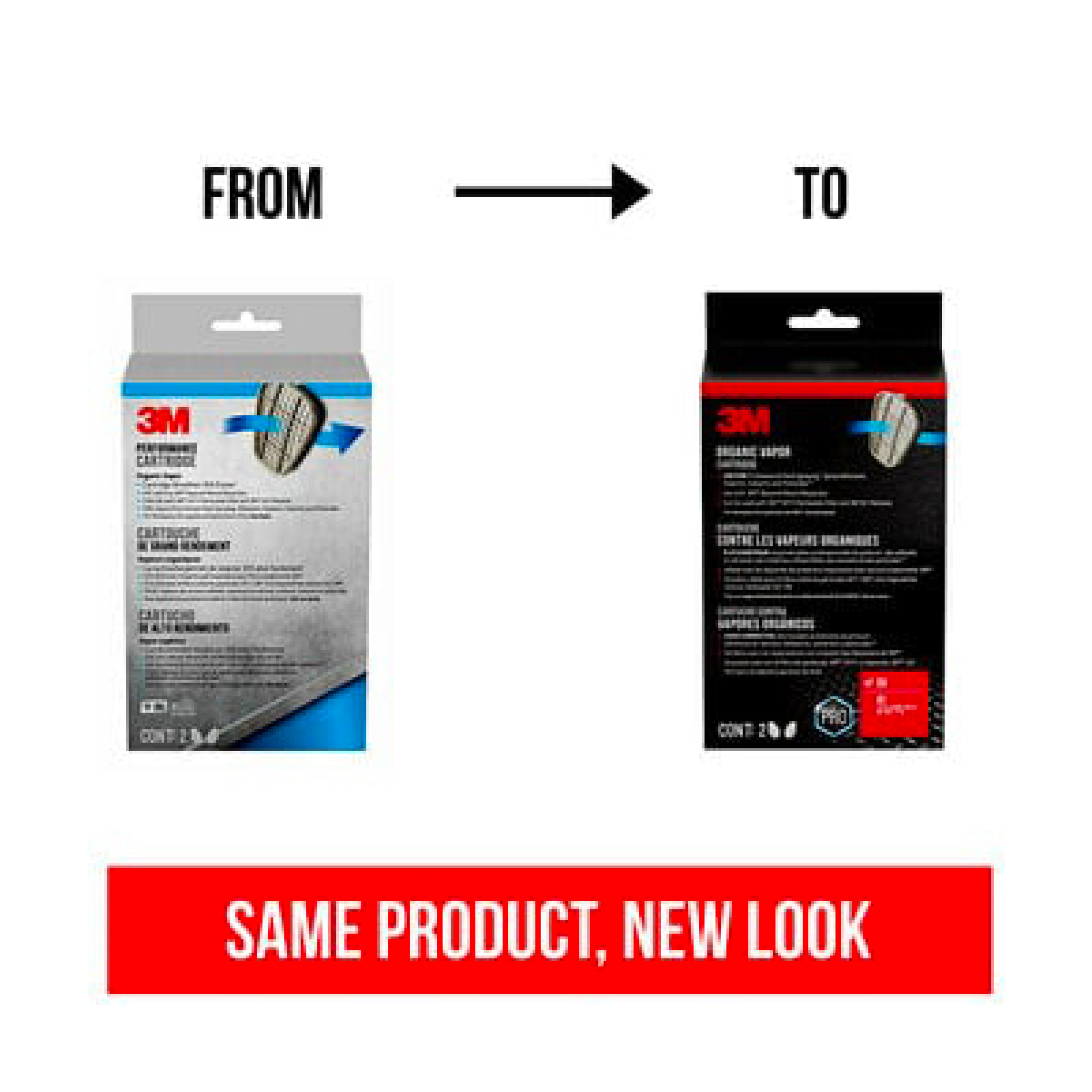 Cartucho de desempeño para vapores orgánicos 3M 2-Pack Negro desechable P95 Cartucho/Filtro de pintura 6001P1-DC
