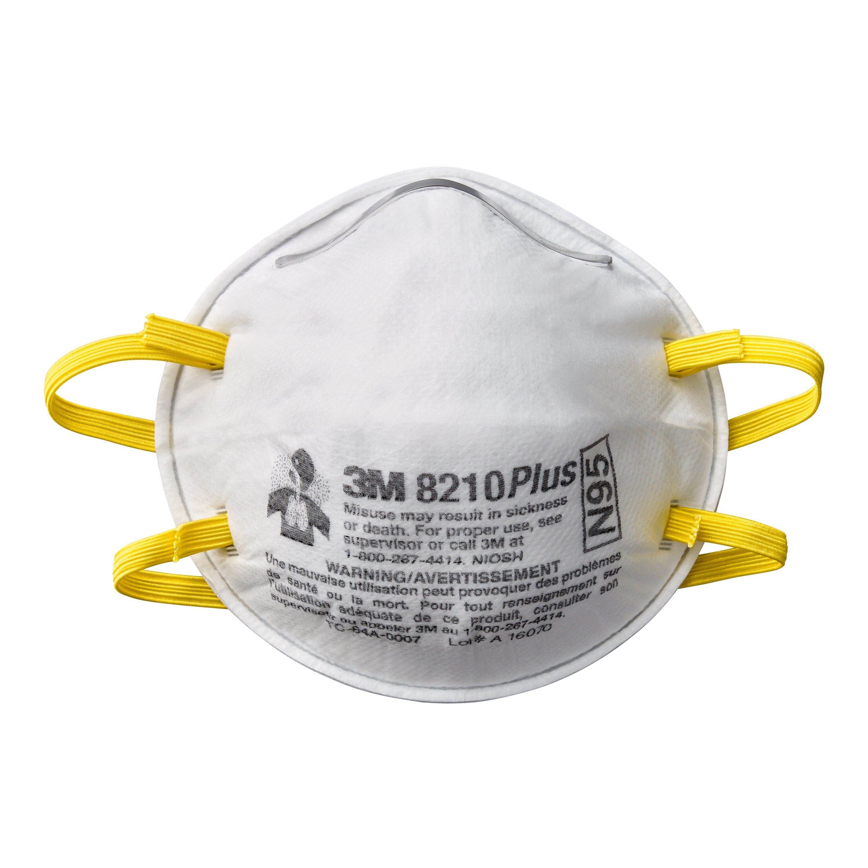 Respirador desechable para pintura N95 blanco en paquete de 10 unidades - 3M 8210PP10-C
