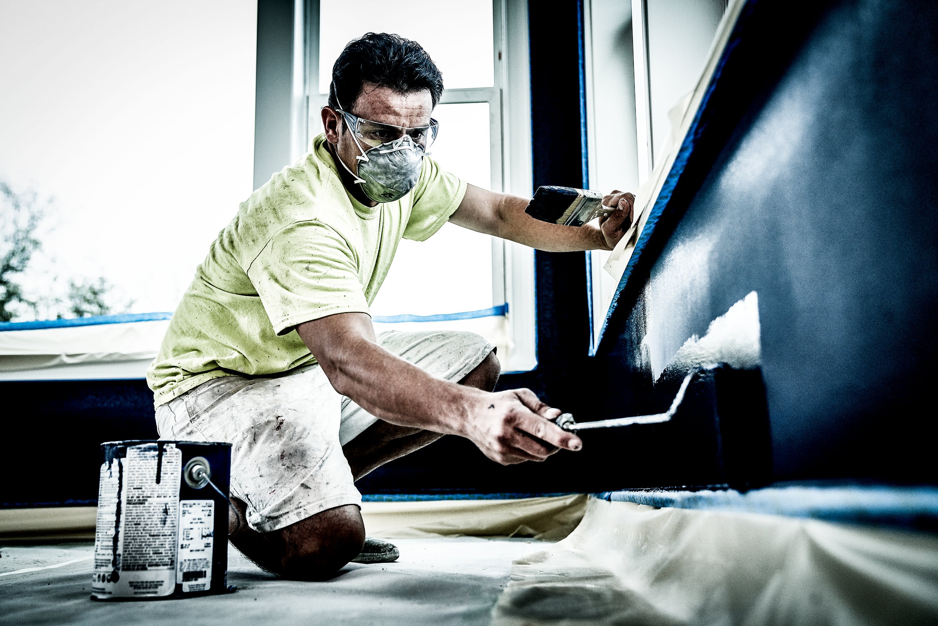 Respirador desechable gris 3M R95 para pintura, lijado y fibra de vidrio 8247P1-DC