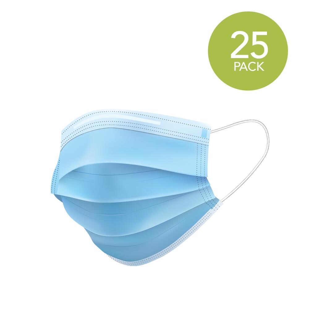 Paquete de 25 mascarillas desechables de polipropileno sin calificación, talla única para la mayoría, para todo uso Xam-Med DM-AL1-U007