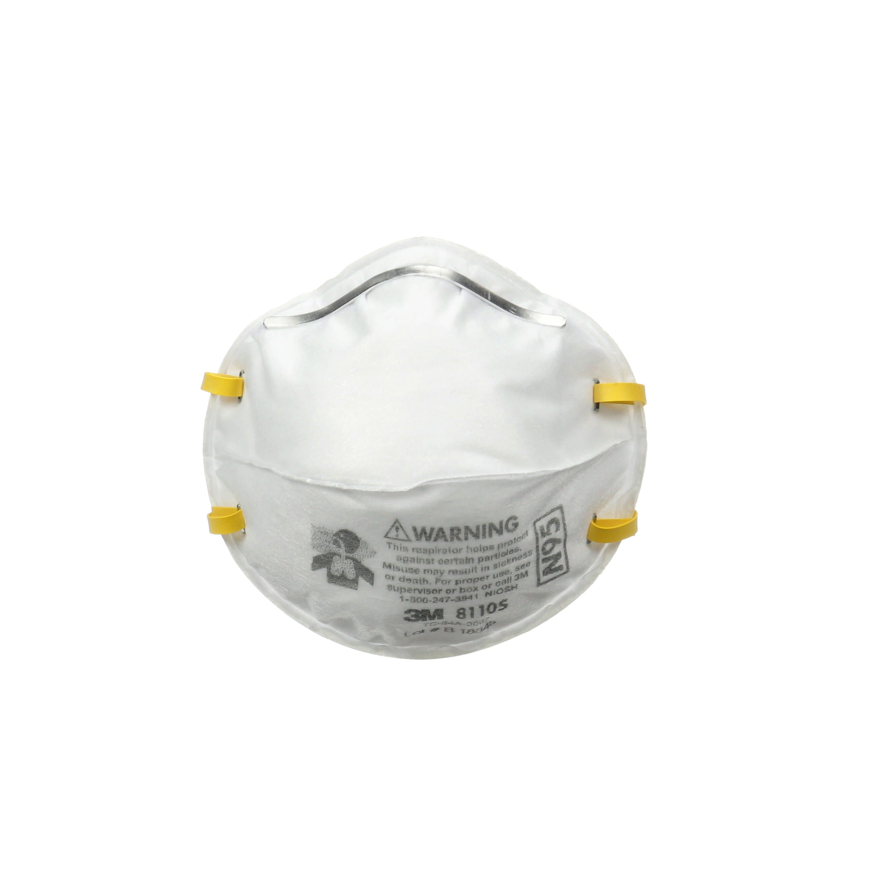 Respirador desechable 3M Performance 2-Pack Blanco N95 para adulto pequeño, para lijado y fibra de vidrio - 8110SP2-DC