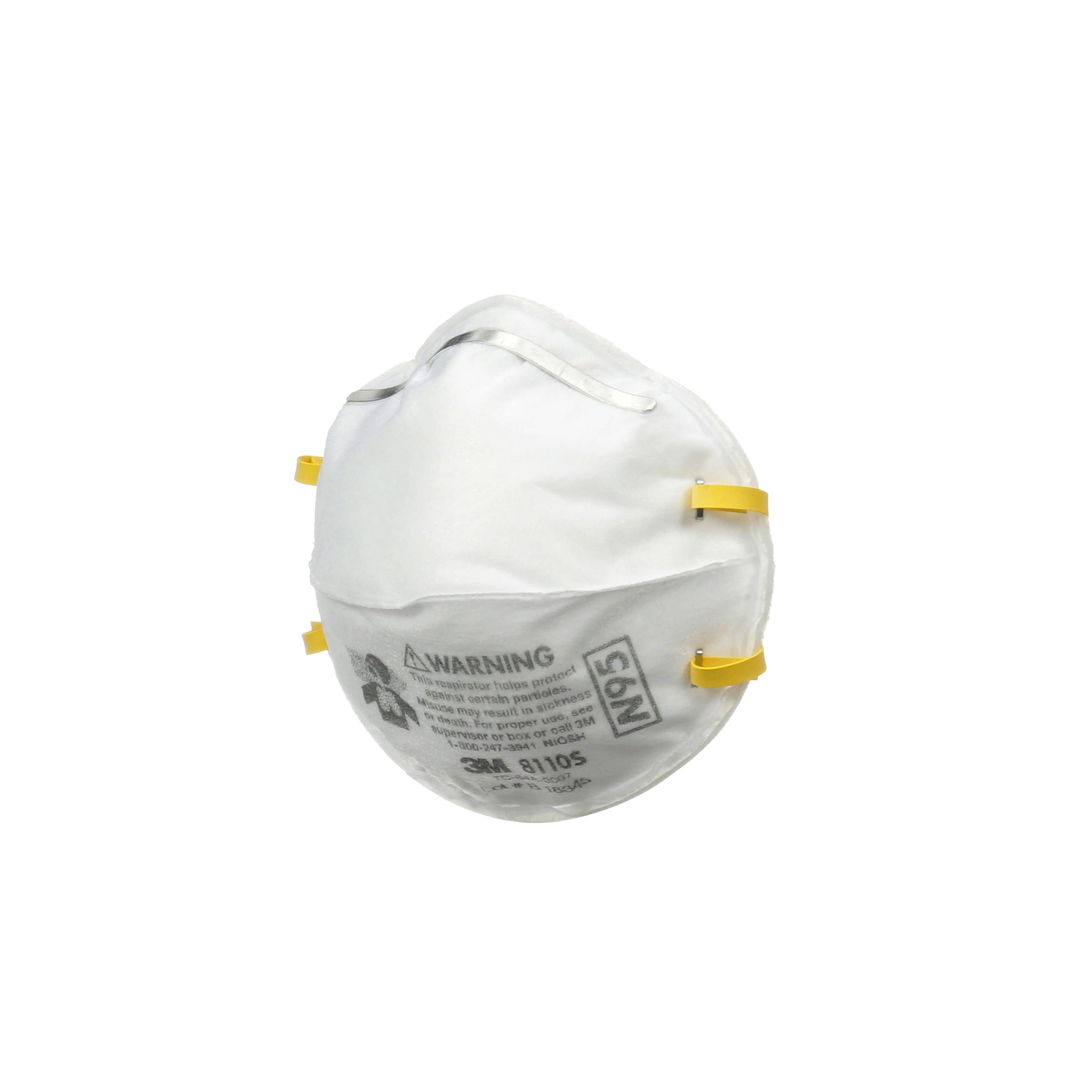 Respirador desechable 3M Performance 2-Pack Blanco N95 para adulto pequeño, para lijado y fibra de vidrio - 8110SP2-DC