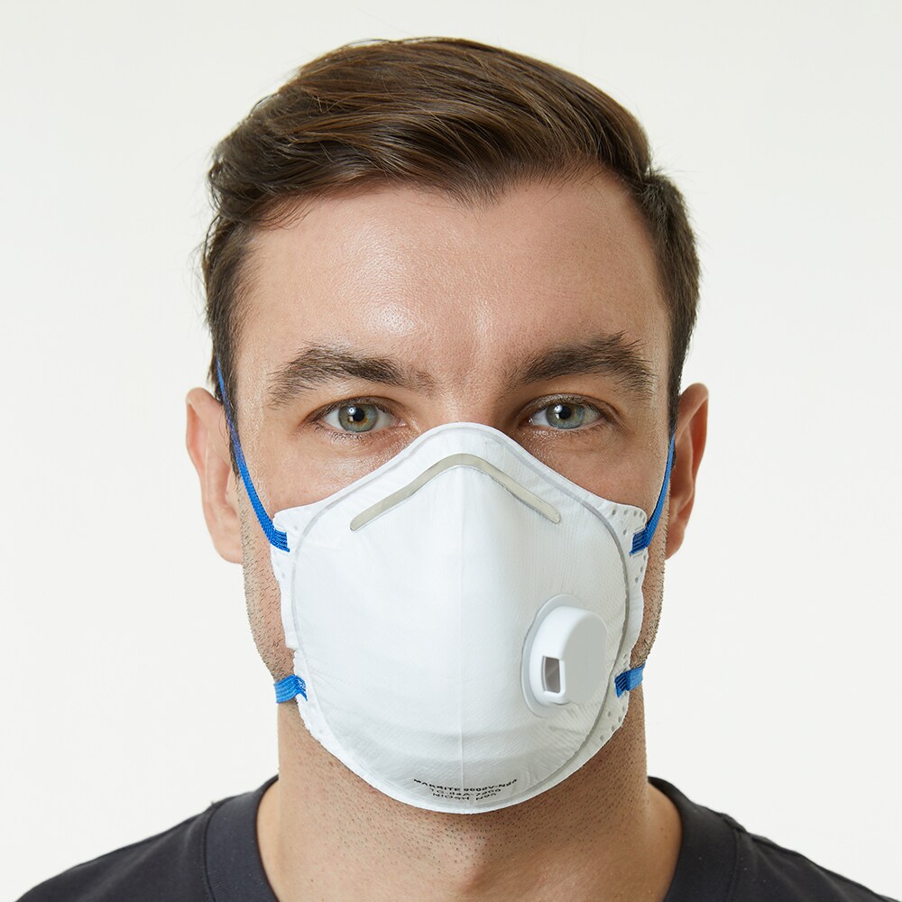 Respirador desechable N95 blanco de 15 piezas para pintura, lijado y fibra de vidrio - 9600V-N95