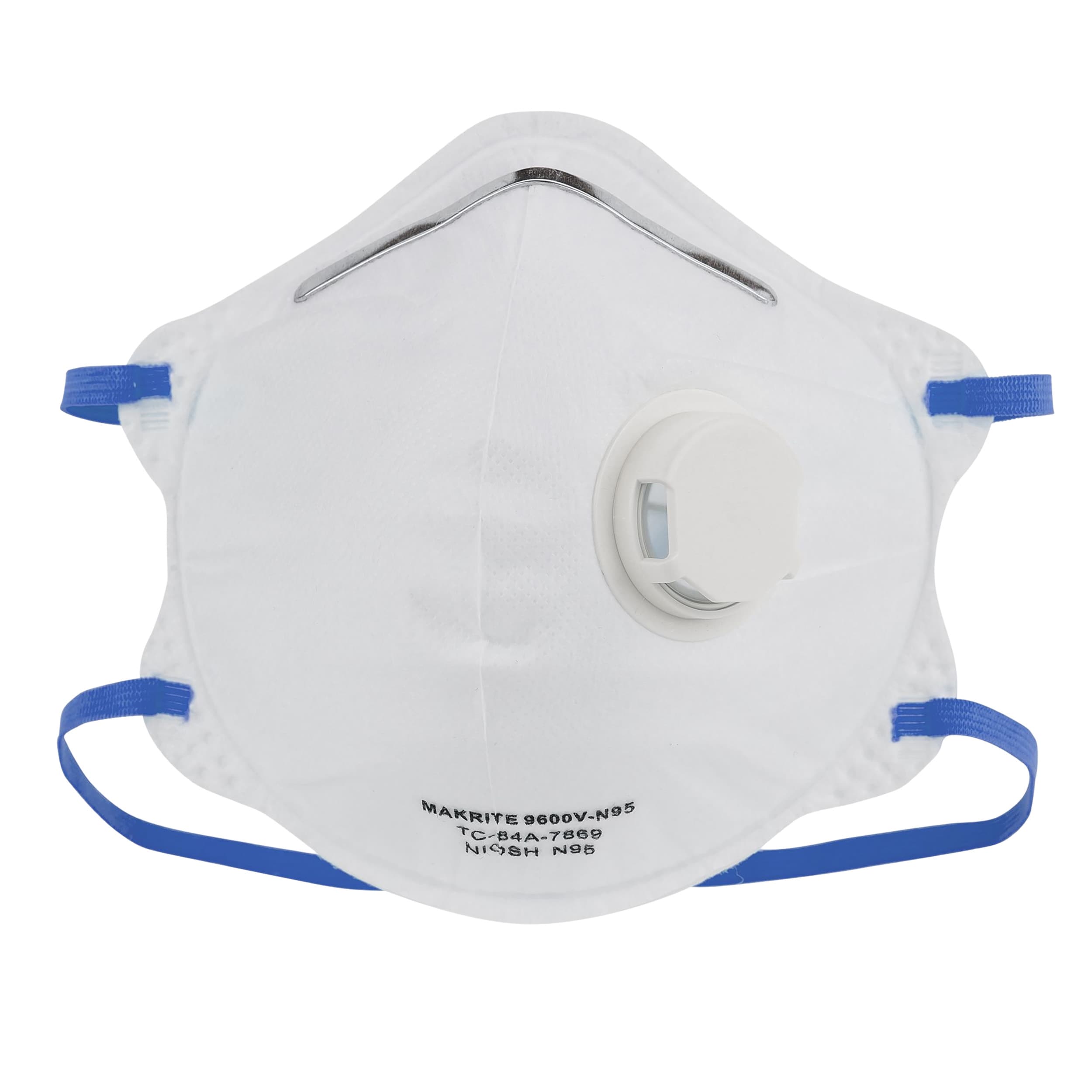 Respirador desechable N95 blanco de 15 piezas para pintura, lijado y fibra de vidrio - 9600V-N95