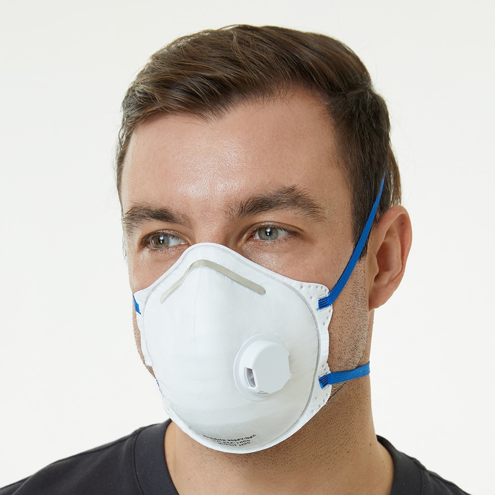 Respirador desechable N95 blanco de 15 piezas para pintura, lijado y fibra de vidrio - 9600V-N95
