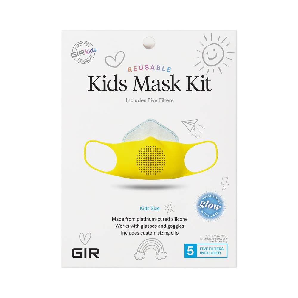 Kit de máscara de silicona GIR reutilizable de grado platino para niños sin calificación todo propósito GIRFM2162PNB