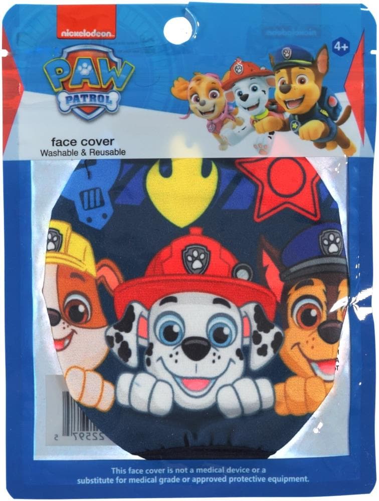 Cubrebocas Paw Patrol reutilizable Capa exterior 100% poliéster, forro 100% algodón, relleno 100% olefina No calificado para niños Uso multifuncional M20PP48313-LW