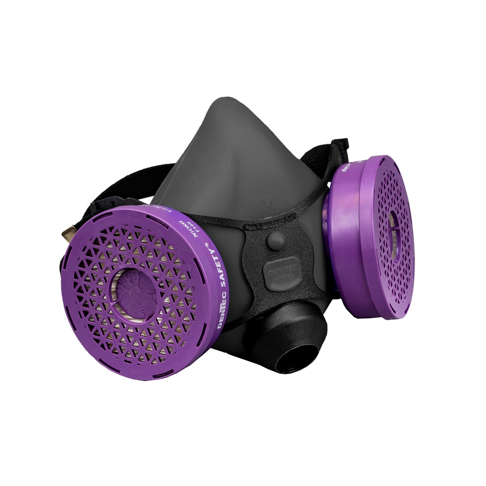 Respirador reutilizable para todo uso, mitad de rostro P100 negro Forney 55905.