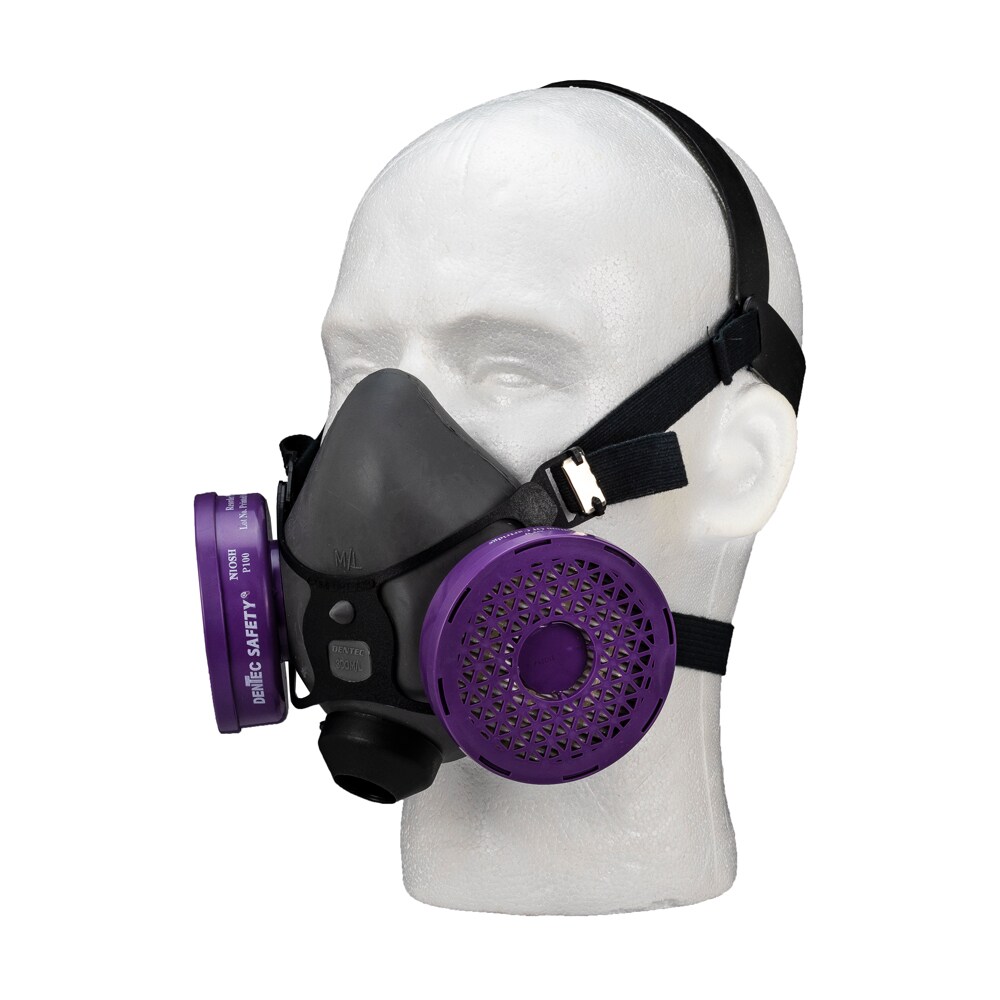 Respirador reutilizable para todo uso, mitad de rostro P100 negro Forney 55905.