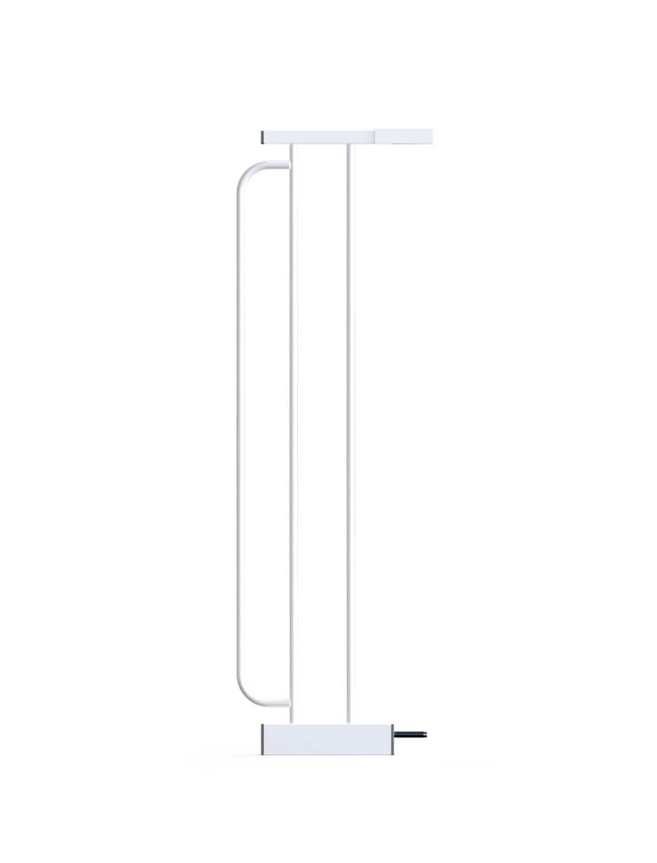 Extensión de puerta para regalo de 6 pulgadas x 36 pulgadas, montaje a presión/hardware, blanco, de metal, para puerta de seguridad 1029 EW-N