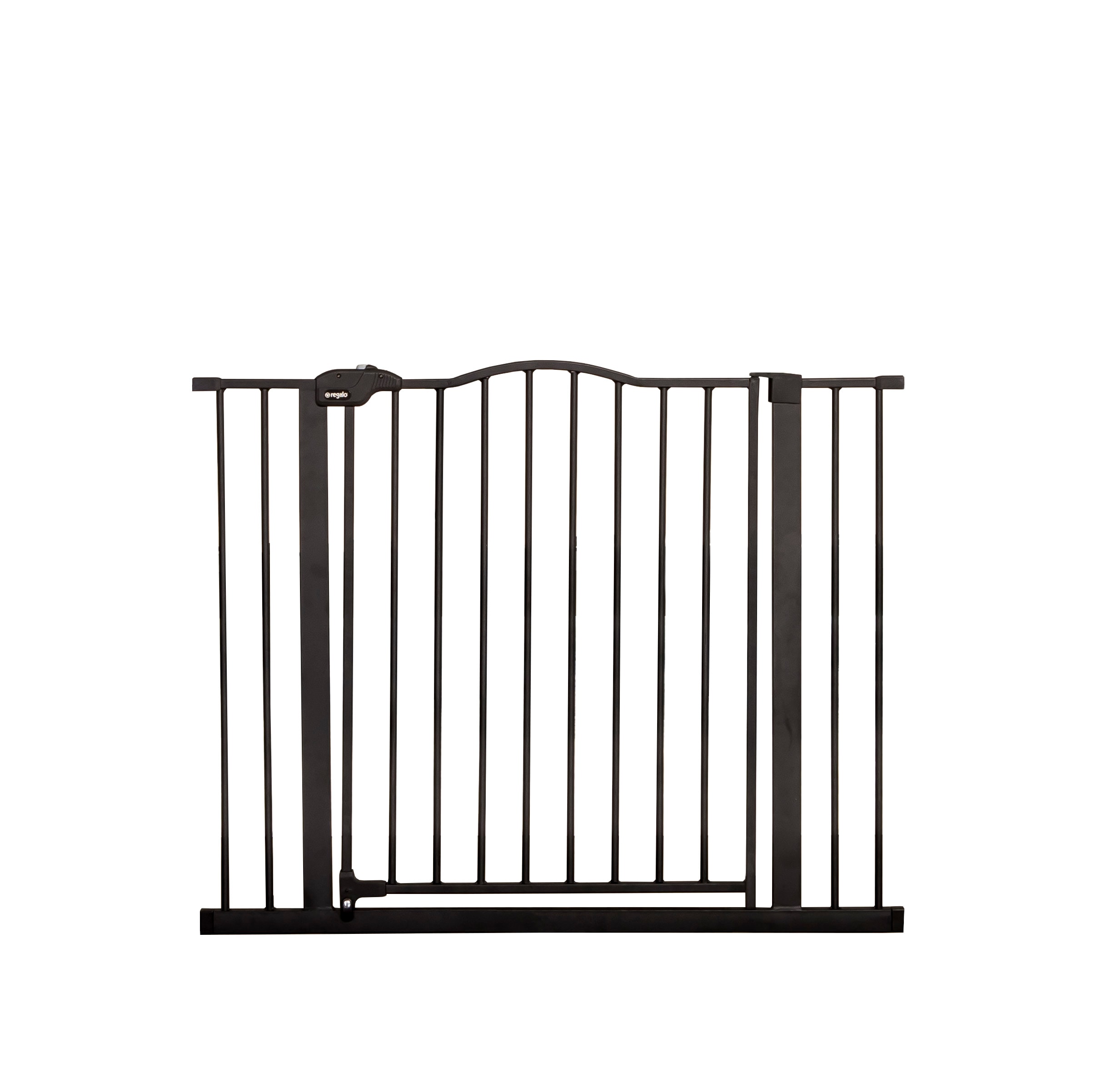 Puerta de seguridad de metal negro montada con herrajes de 74.5 pulgadas x 28 pulgadas - Regalo 1176 B