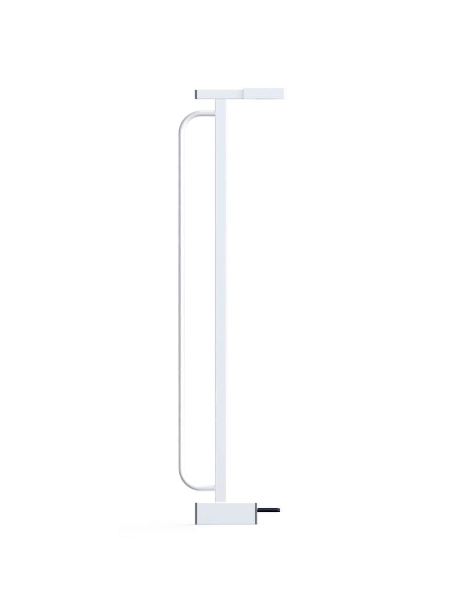 Extensión de puerta Regalo 4 pulgadas x 36 pulgadas Montada a presión/hardware Puerta de seguridad metálica blanca extensor 1028 EW-N
