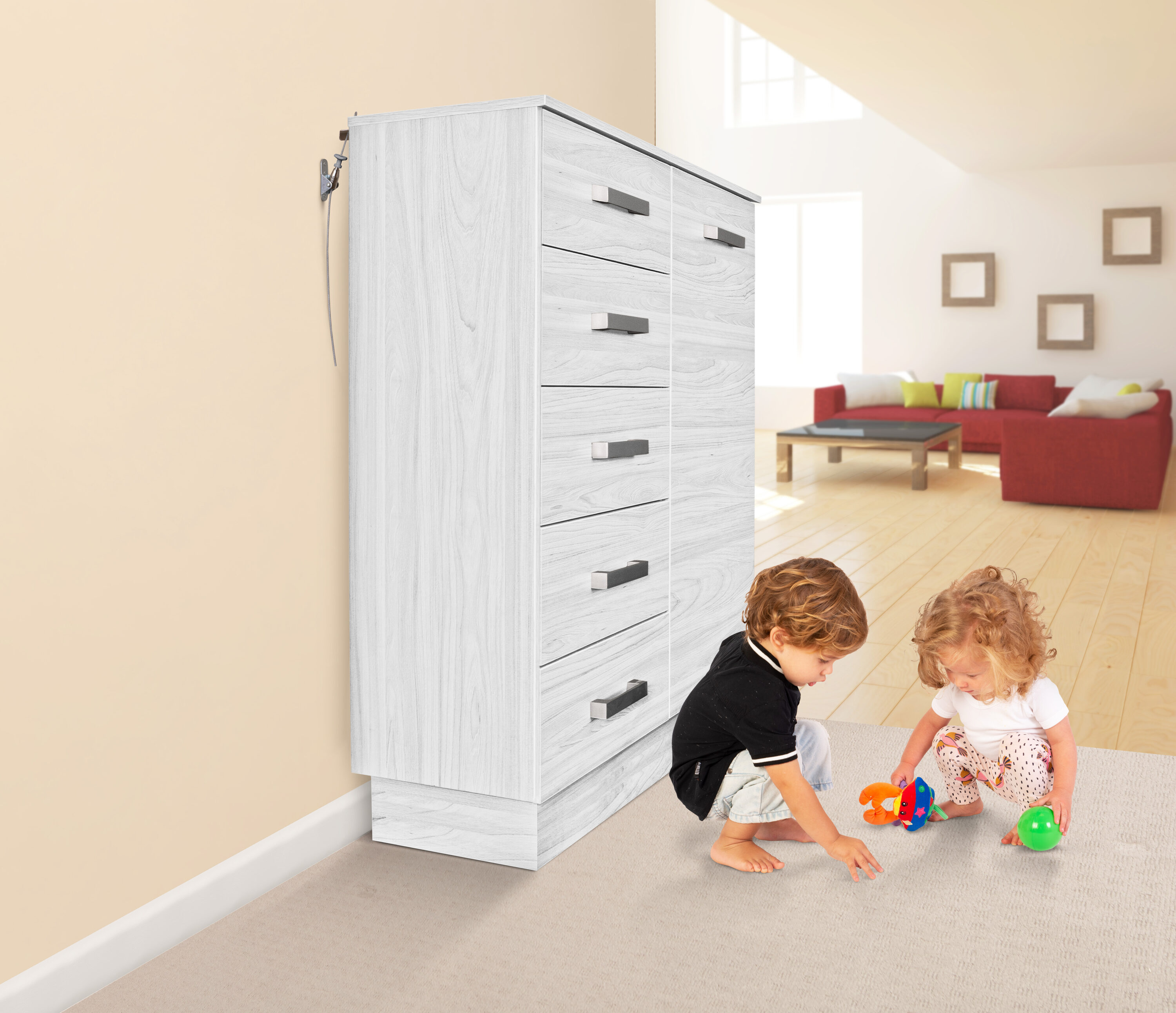 Correas de muebles plateadas Dreambaby 2-Pack L1429
