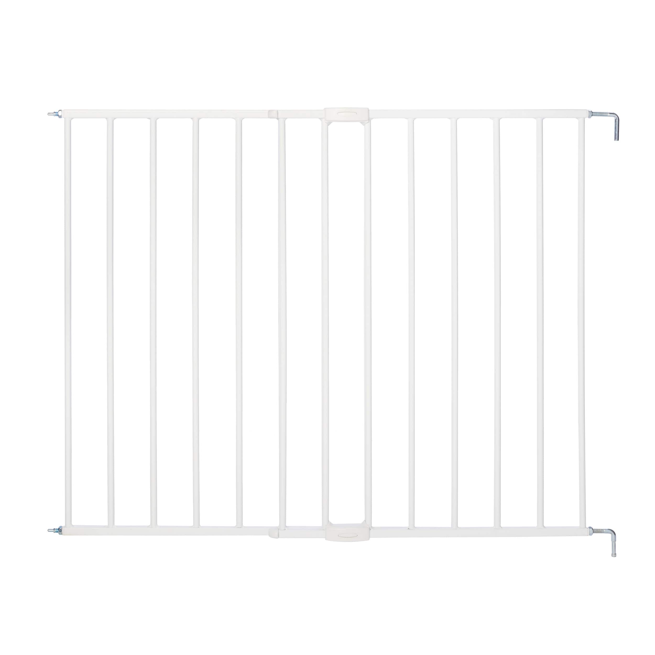 Barrera de seguridad de metal blanco montada con hardware Toddleroo by North States de 40.25 pulgadas x 30 pulgadas 5152