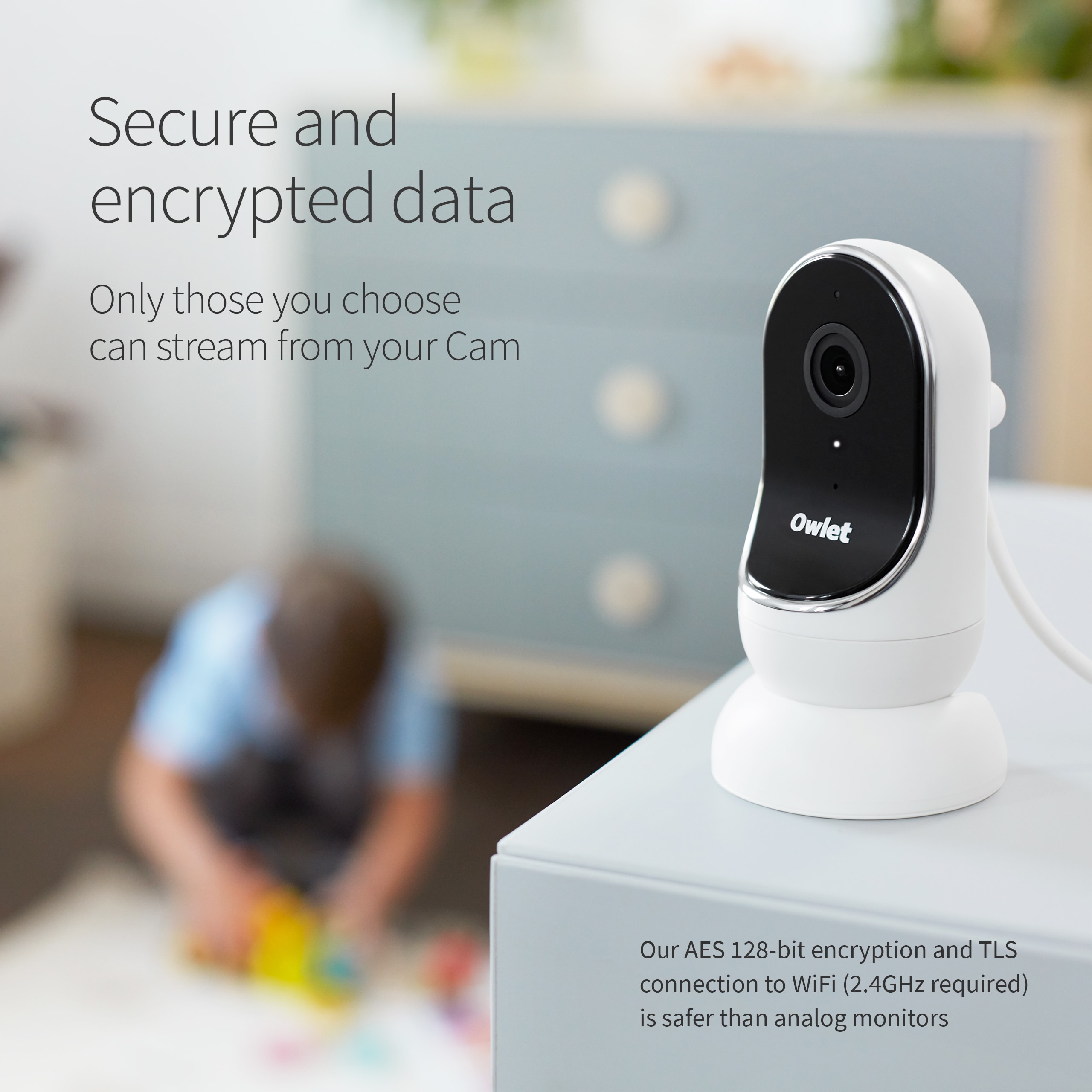 Monitor de bebé con video HD inteligente Owlet Owlet Cam BC04NNBBYH